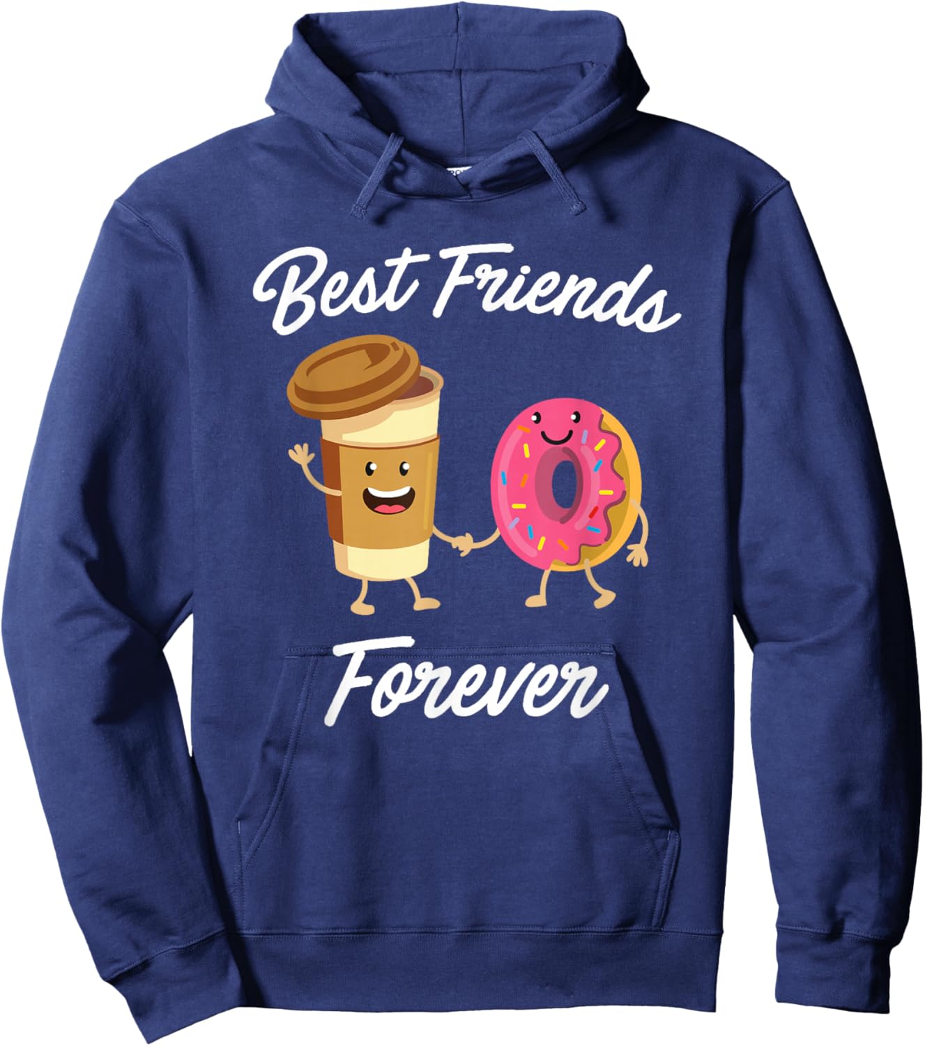 Best Friends Forever Donut & Coffee (Donut Shirt) Hoodie - Hoodie | Navy