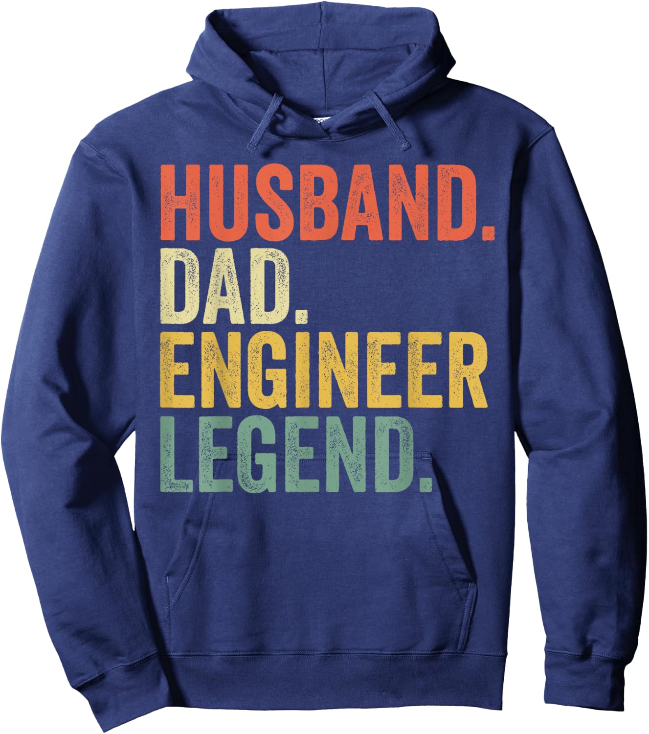 Funny Engineer dad Husband Dad Engineer Legend Vintage Hoodie - Hoodie | Navy