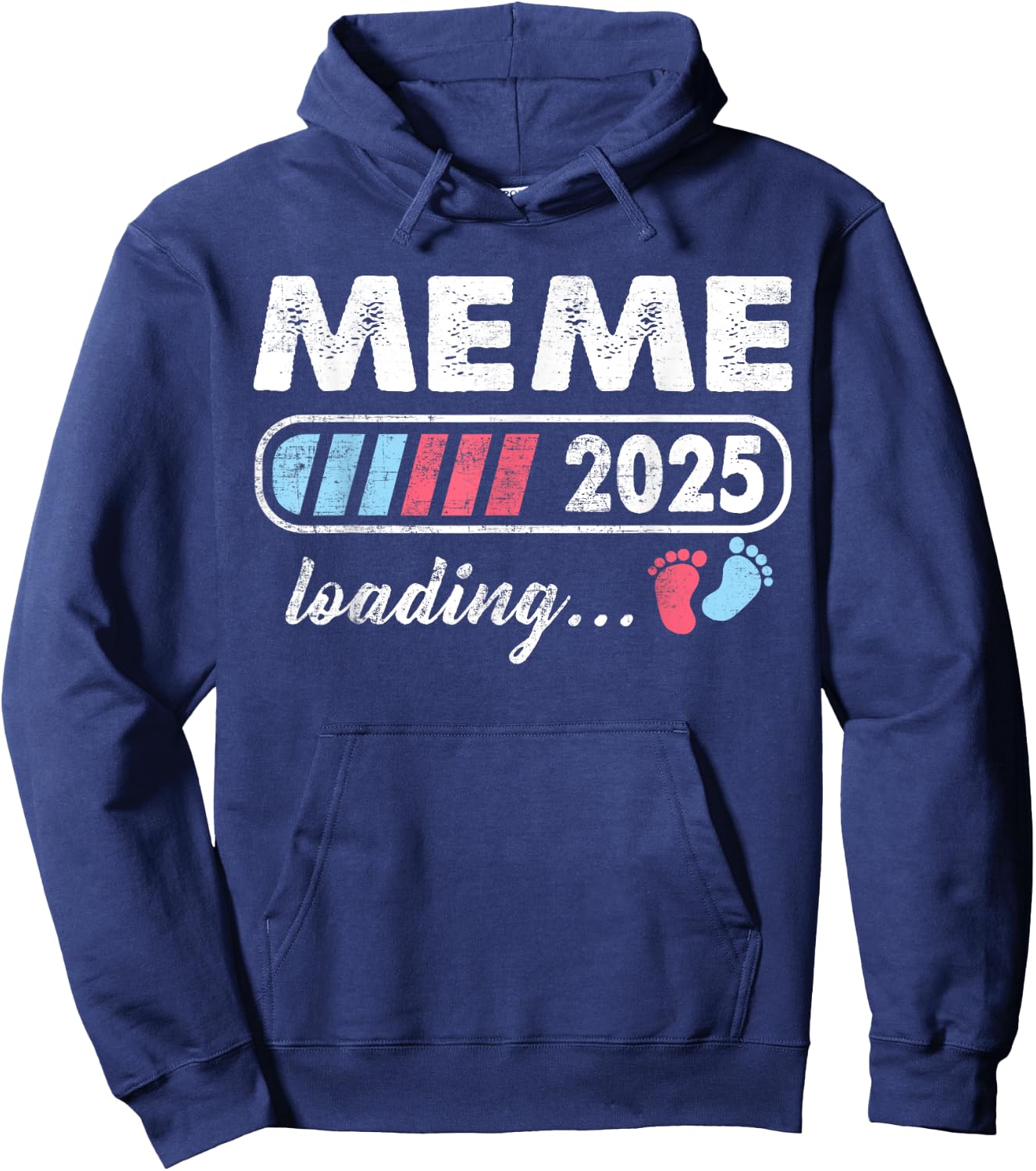 Meme 2025 Loading a Girl or a Boy Baby Announcement Hoodie - Hoodie | Navy