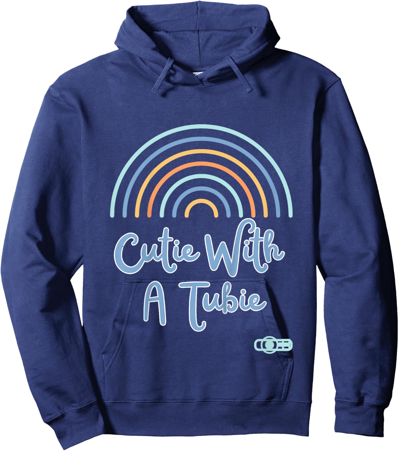 Cutie With A Tubie Gtube, NGtube, Feeding tube supplies Hoodie - Hoodie | Navy