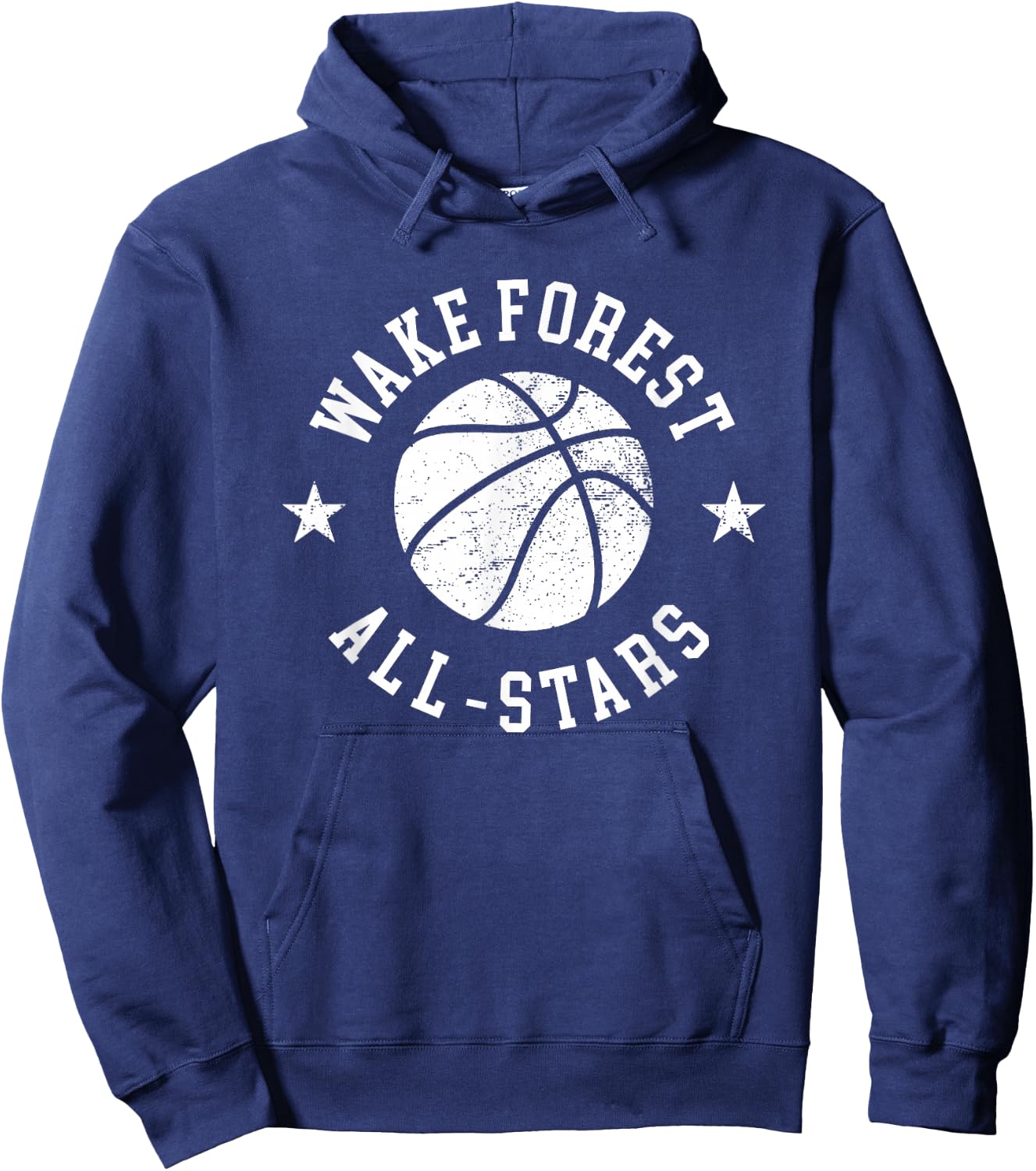 Wake Forest Vintage All-Stars Retro 80s Basketball Hoodie - Hoodie | Navy