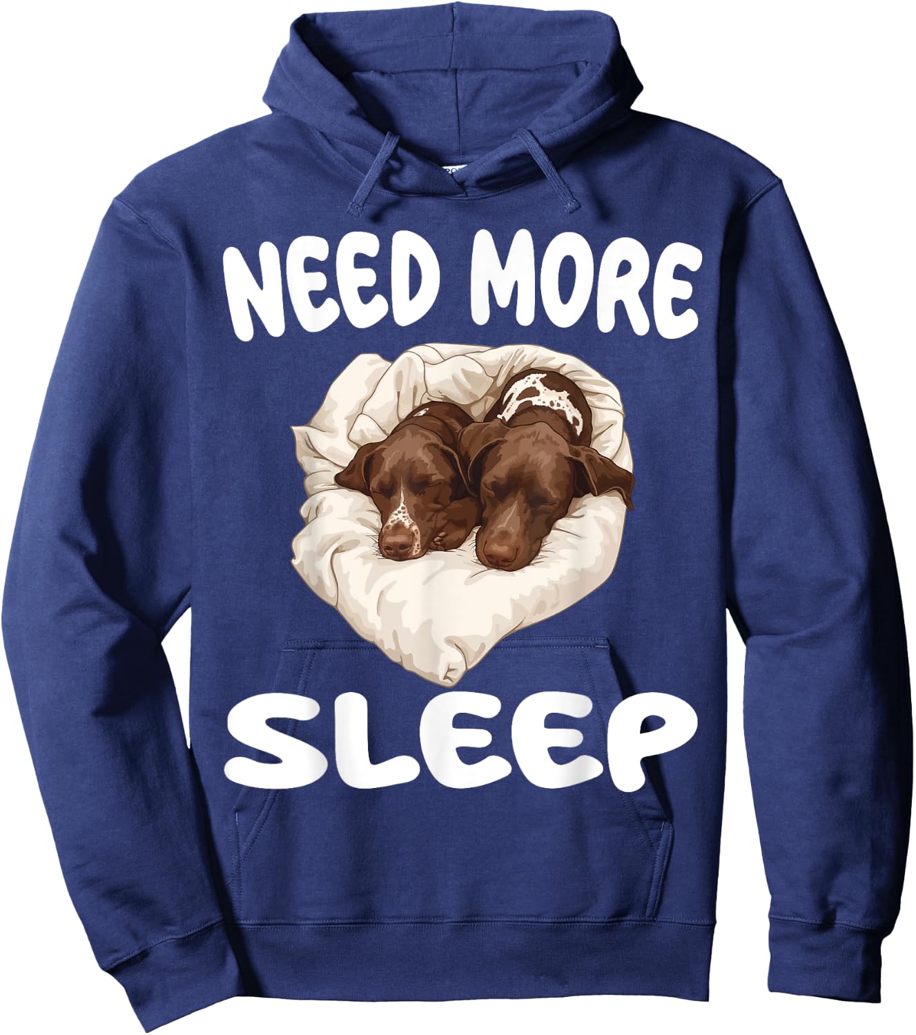 Cute German Shorthaired Pointer Need More Sleep Pajamas Hoodie - Hoodie | Navy