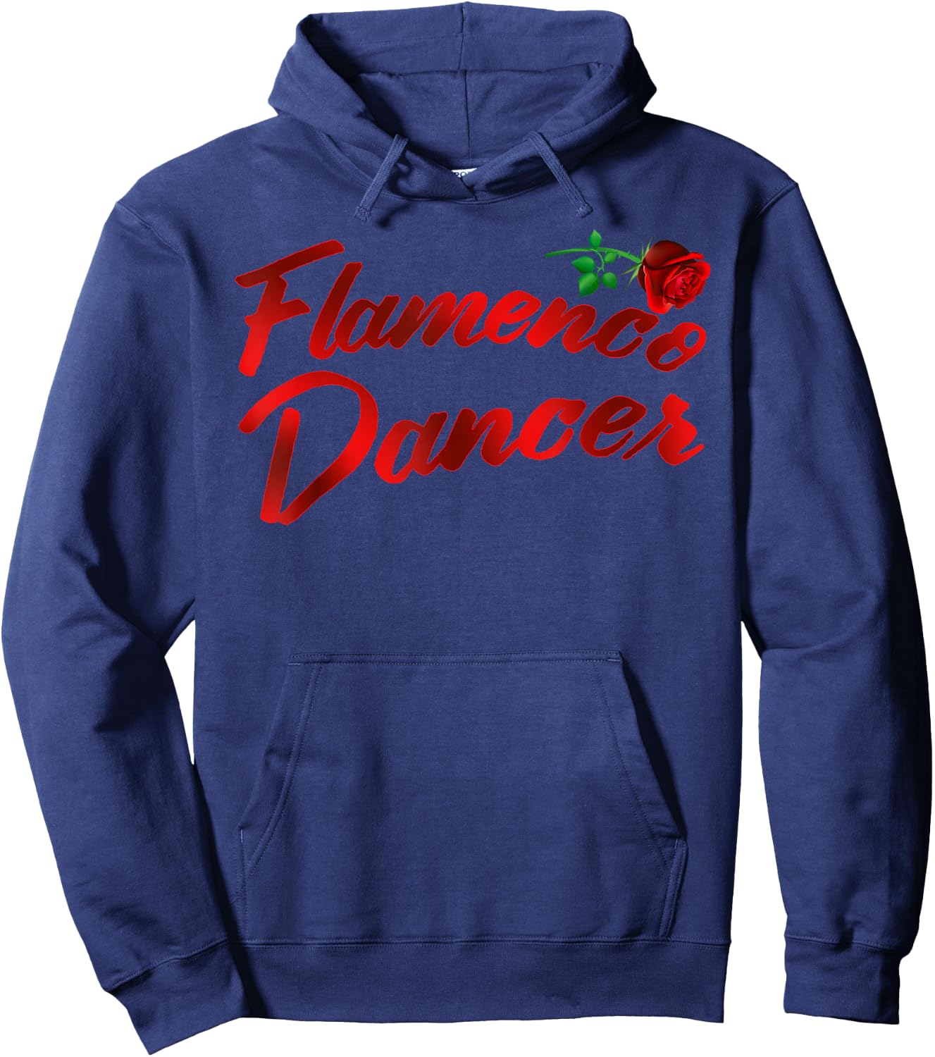 Flamenco Dancer Rose T shirt Hoodie - Hoodie | Navy
