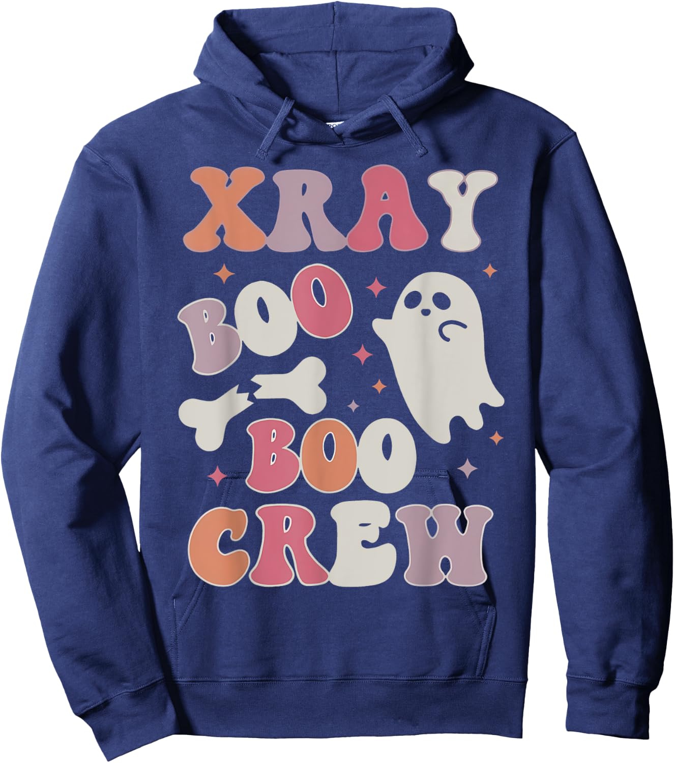 X Ray Boo Boo Crew Ghost Radiology Halloween Fall Nurse Hoodie - Hoodie | Navy