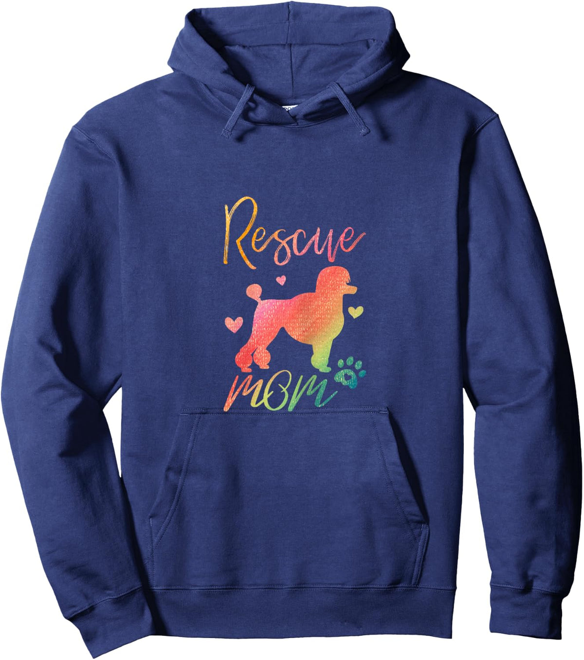 Rescue Poodle Mom Adopt Don't Shop Dog Rights Pet Adoption Women Hoodie - Hoodie | Navy