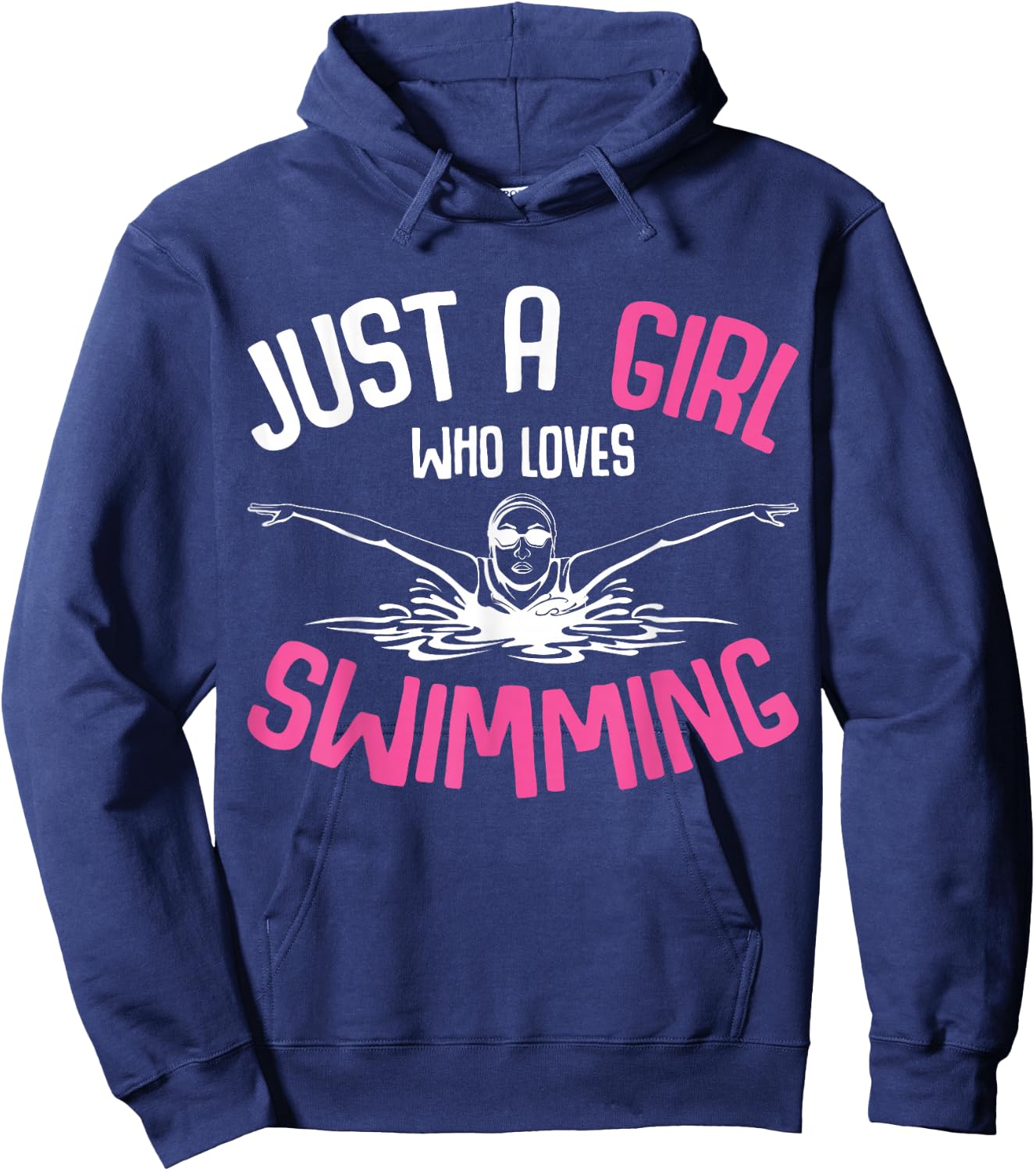 Just a Girl who loves Swimming Swimmers Kids Hoodie - Hoodie | Navy