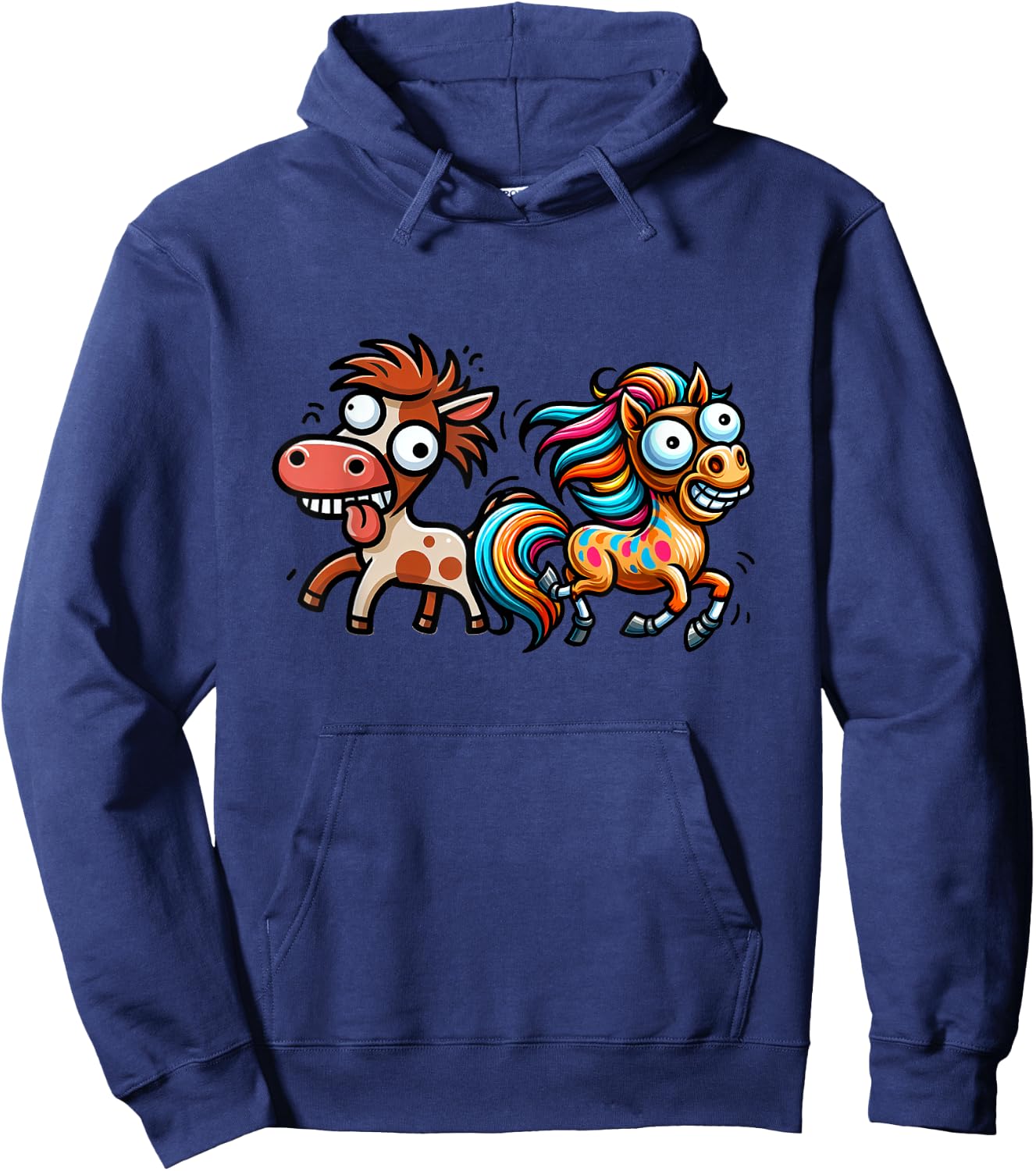 Funny Funny Horses Horse Rider Birthday Hoodie - Hoodie | Navy