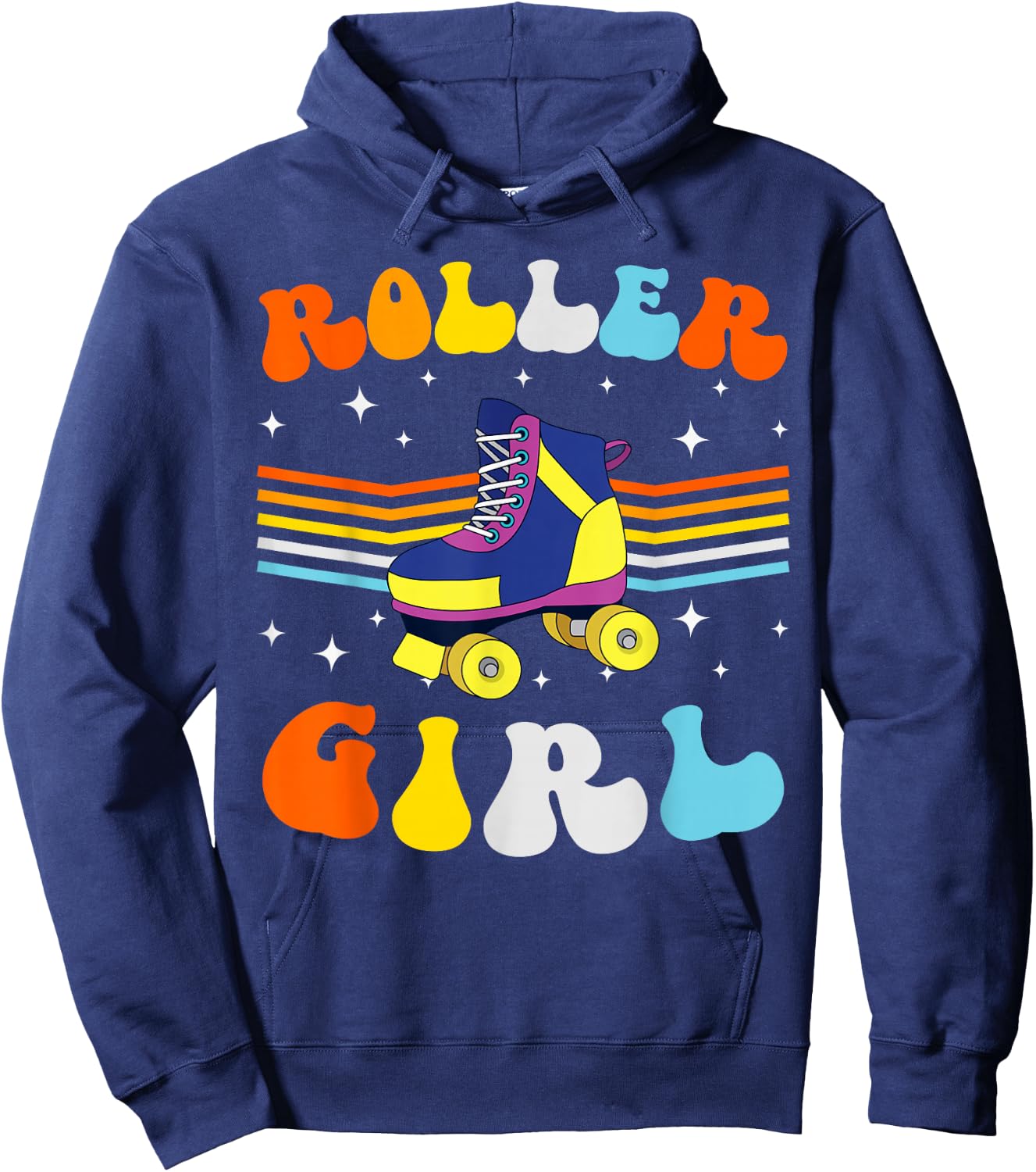 Roller Girl Roller Skating Rollerblade Skater Hoodie - Hoodie | Navy