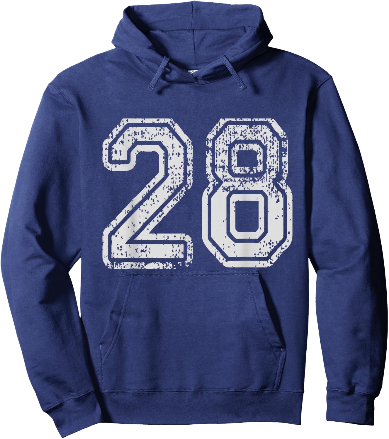 Team Jersey Uniforms Number 28 School Sports 28th Birthday Hoodie - Hoodie | Navy