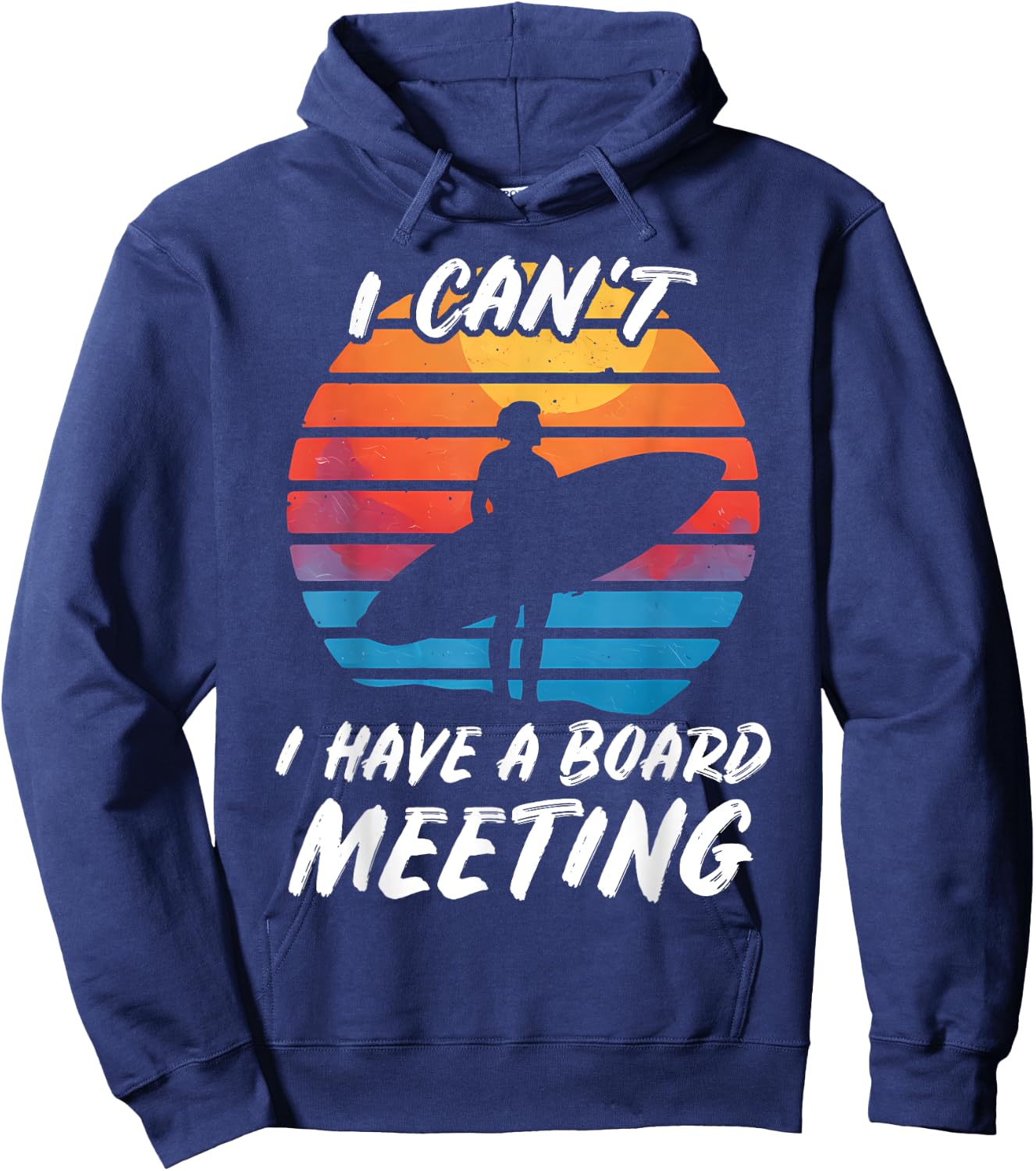 Funny Surfing Beach Board Meeting Surf Gift: & Hoodie - Hoodie | Navy