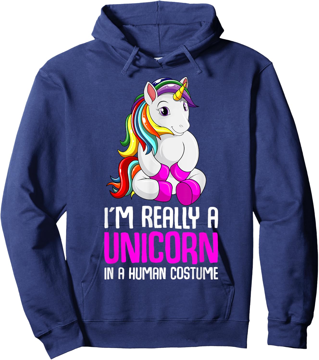 Unicorn Lover Unicorns Costume Kids Girls Youth Women Hoodie - Hoodie | Navy