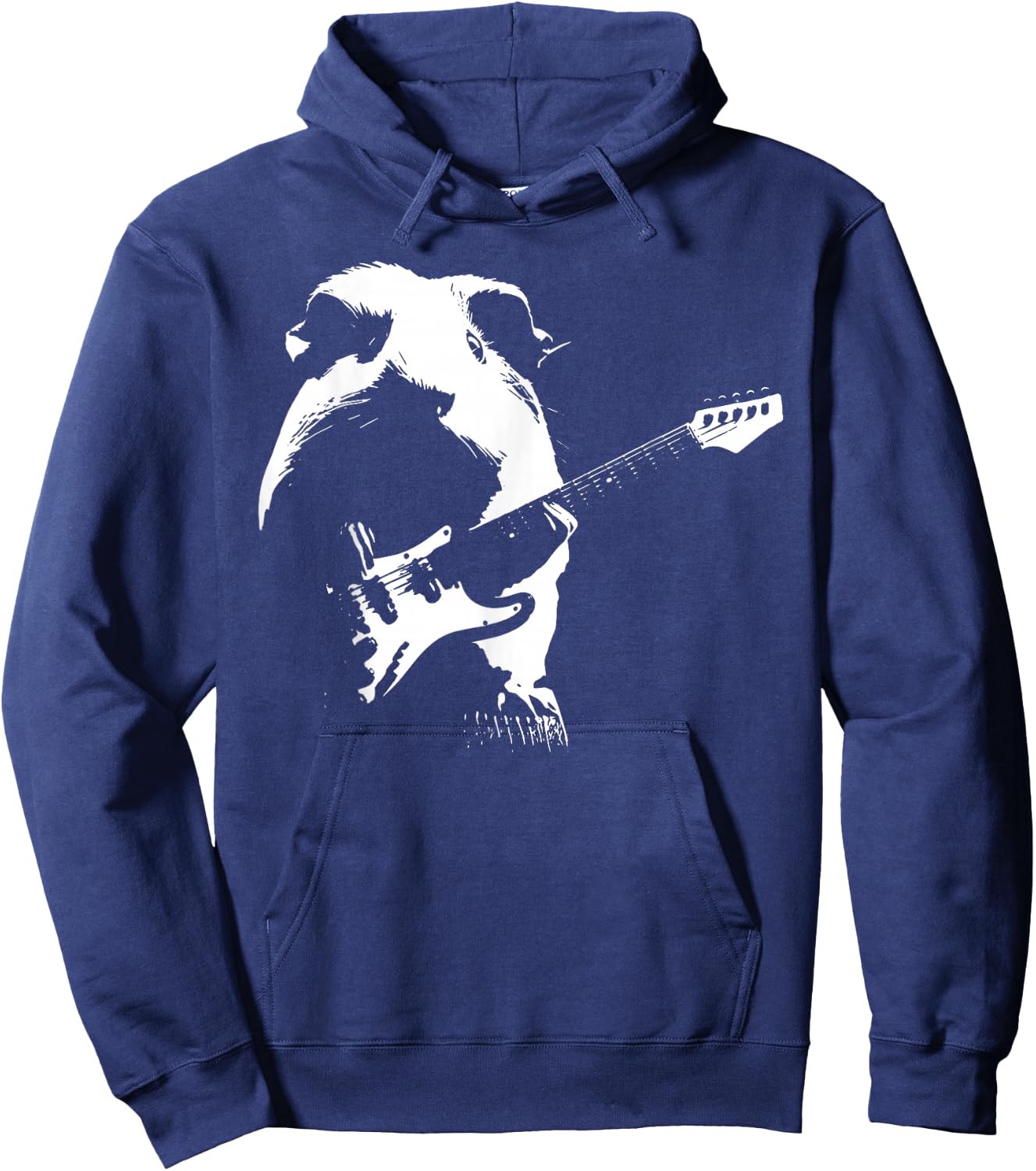 Guinea Pigs Playing Bass Guitar Shirt Playing Guitar Hoodie - Hoodie | Navy