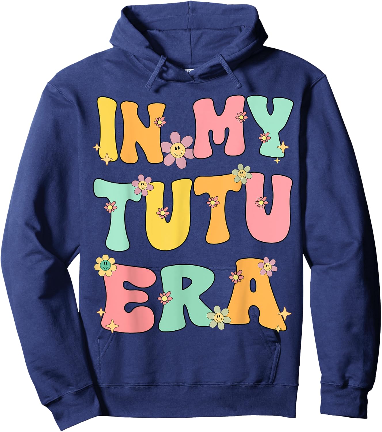 In My Tutu Era Retro Groovy Tutu Grandma Mothers day Cute Hoodie - Hoodie | Navy