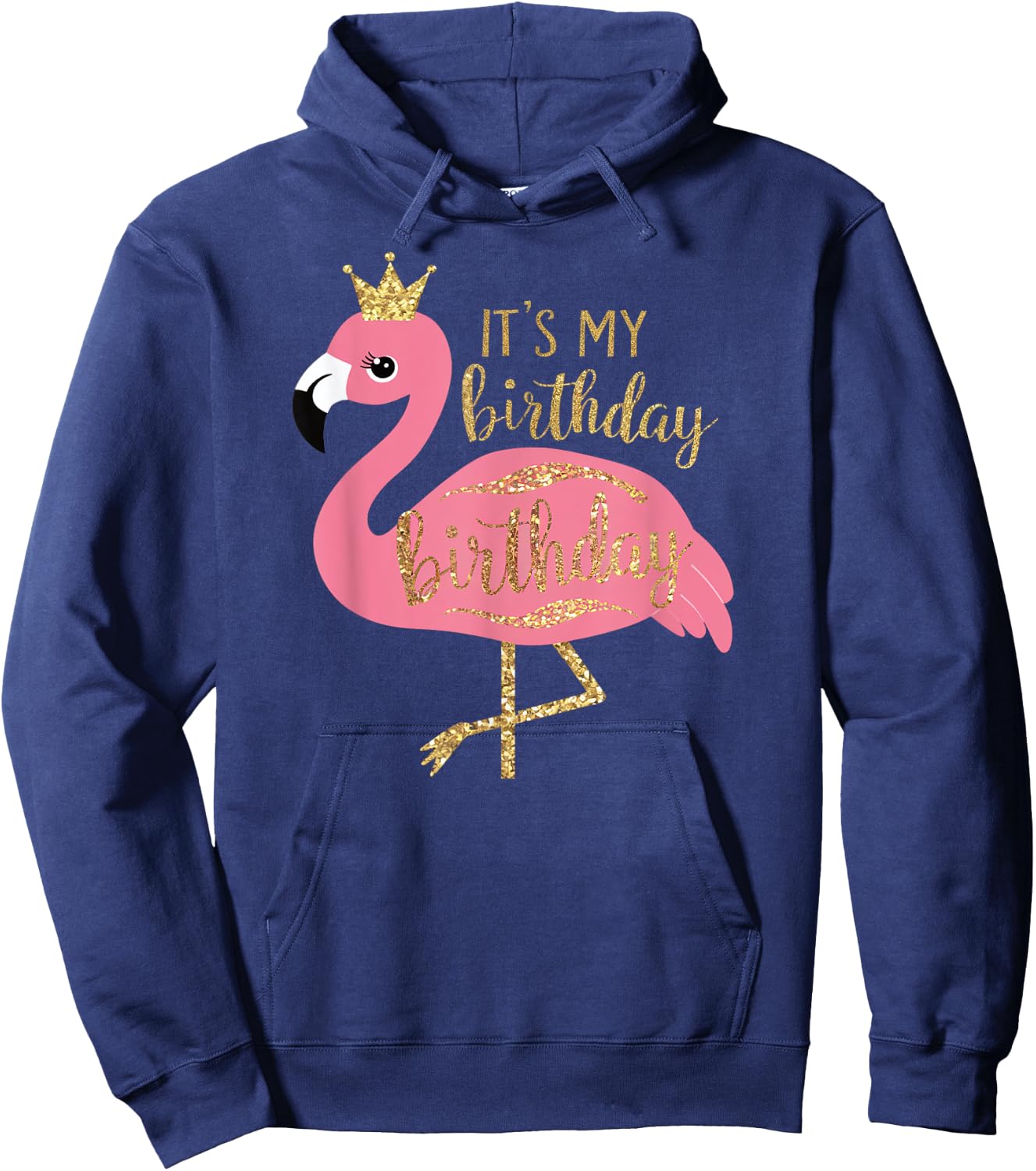 It's My Birthday Princess Flamingo Girls Kids Gifts Hoodie - Hoodie | Navy