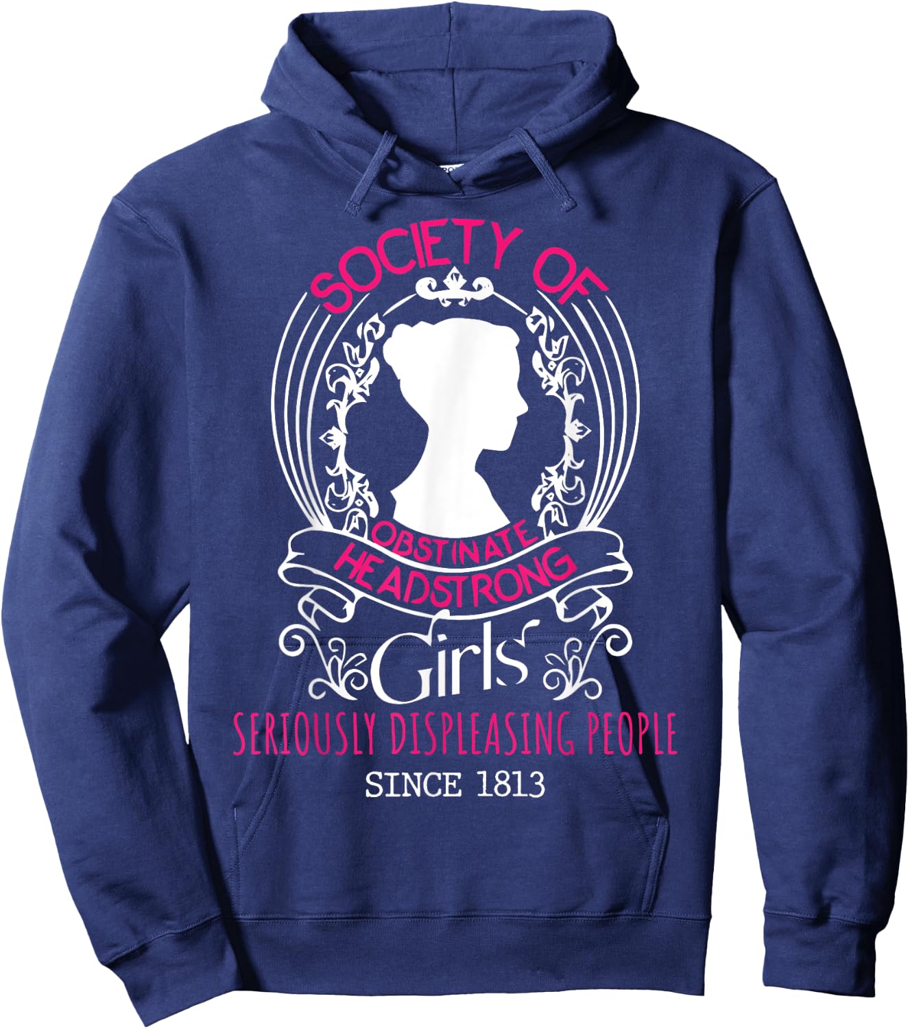 Jane Austen - Society Of Obstinate Headstrong Girls Hoodie - Hoodie | Navy