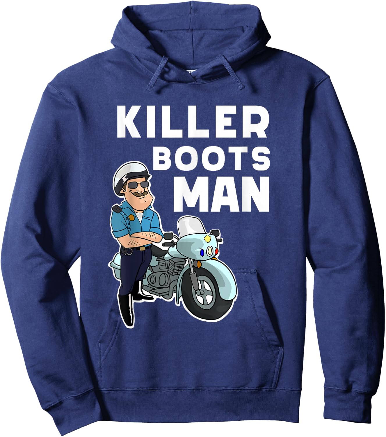 Funny Motors Police Officer Killer Boots For Motorcycle Cop Hoodie - Hoodie | Navy
