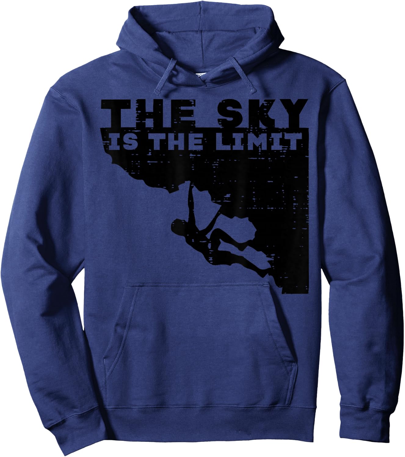 Climbing Sky Is Limit Rock Mountain Climber Men Women Kids Hoodie - Hoodie | Navy