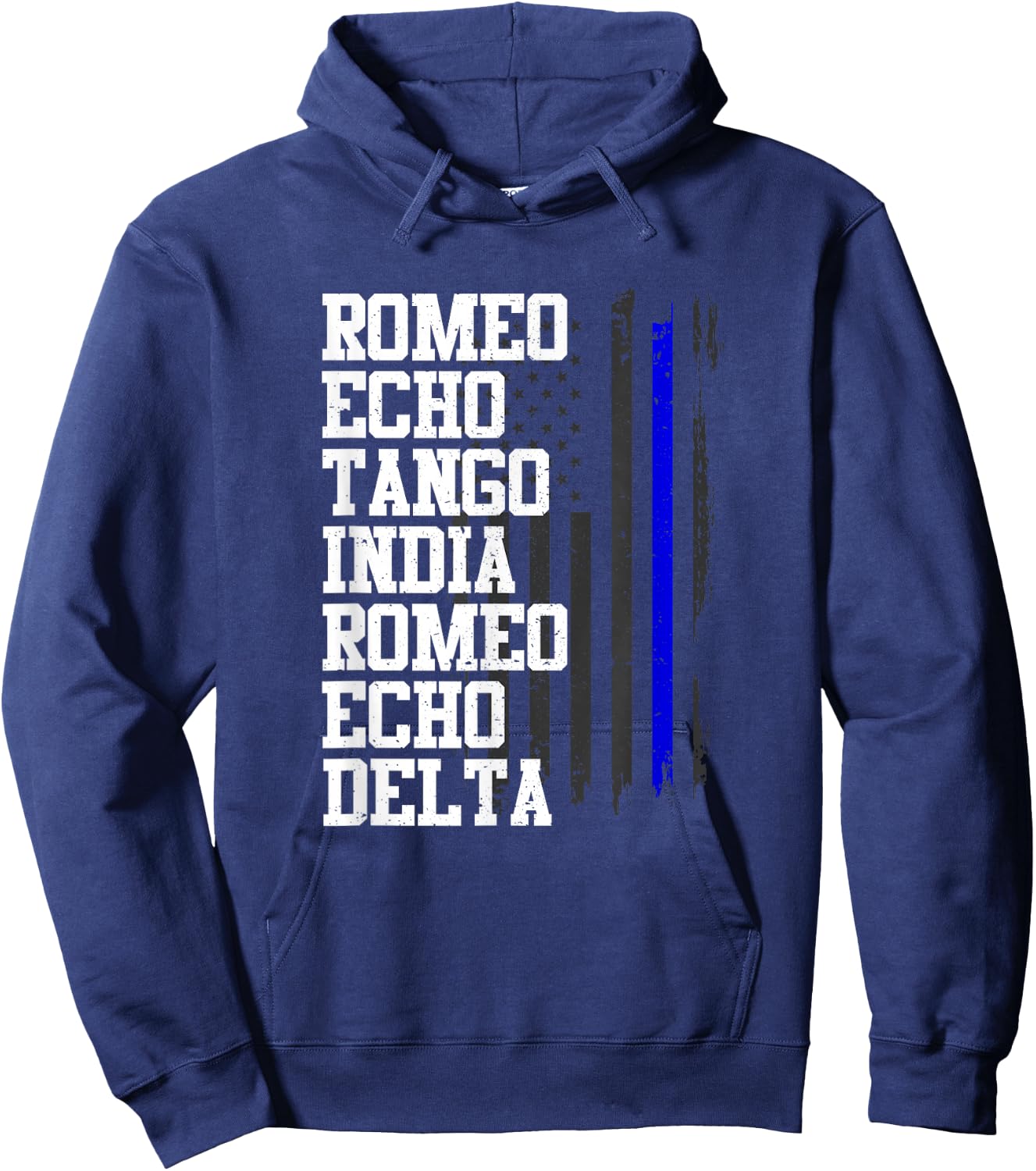 Romeo Echo Tango India Romeo Echo Delta Retired Military Hoodie - Hoodie | Navy