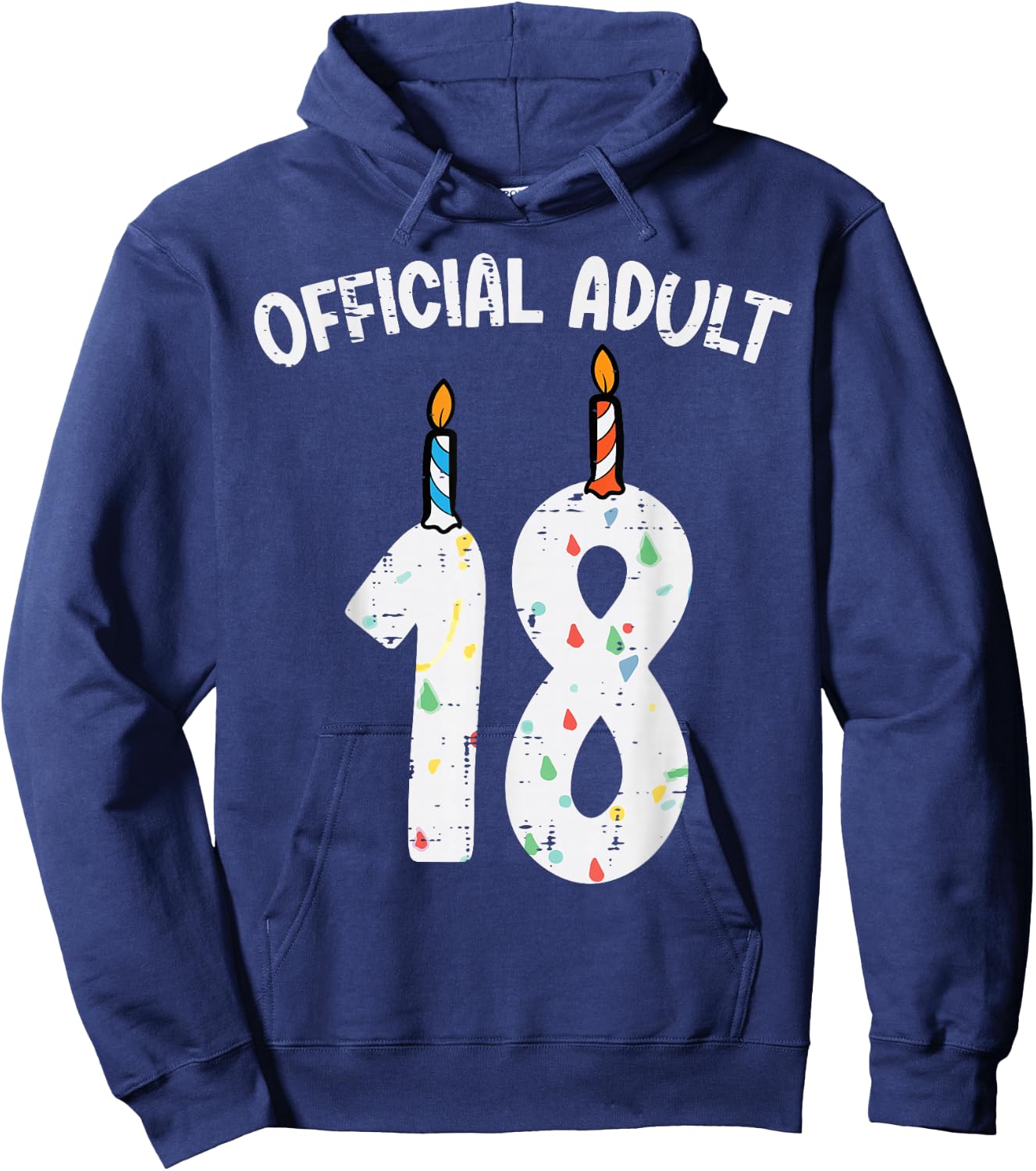 Official Adult 18 Candles 18th Birthday Women Girls Hoodie - Hoodie | Navy