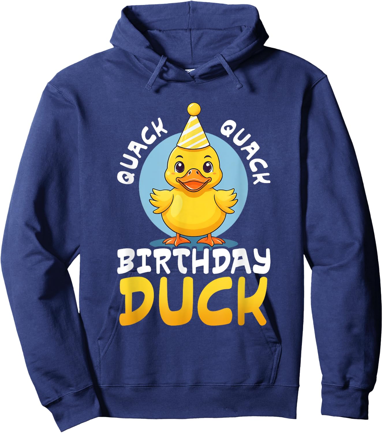 Quack Quack Birthday Duck Boys Girls Rubber Duck Lovers Kids Hoodie - Hoodie | Navy