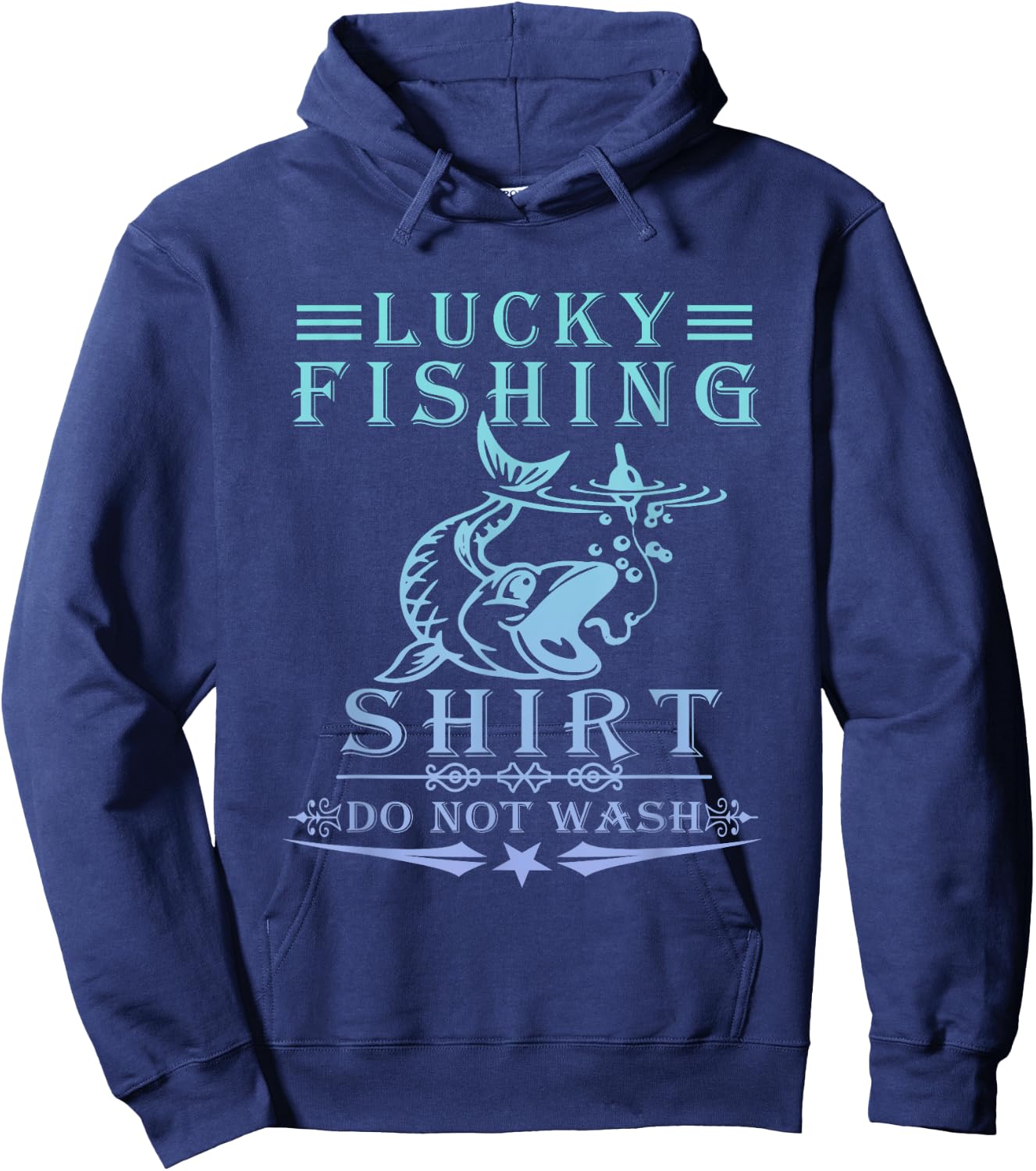 Lucky Fishing Do Not Wash Vintage Fishing Lover Hoodie - Hoodie | Navy