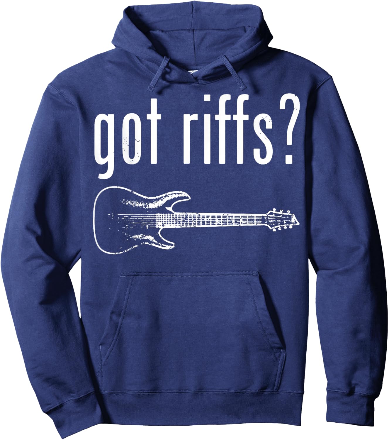 Vintage Got Riffs Guitar Hoodie - Hoodie | Navy