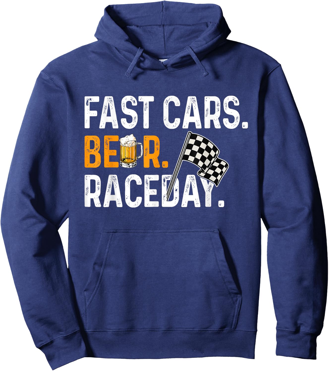 Fast Cars Beer Race Day Funny Car Driver Racing Drinking Hoodie - Hoodie | Navy