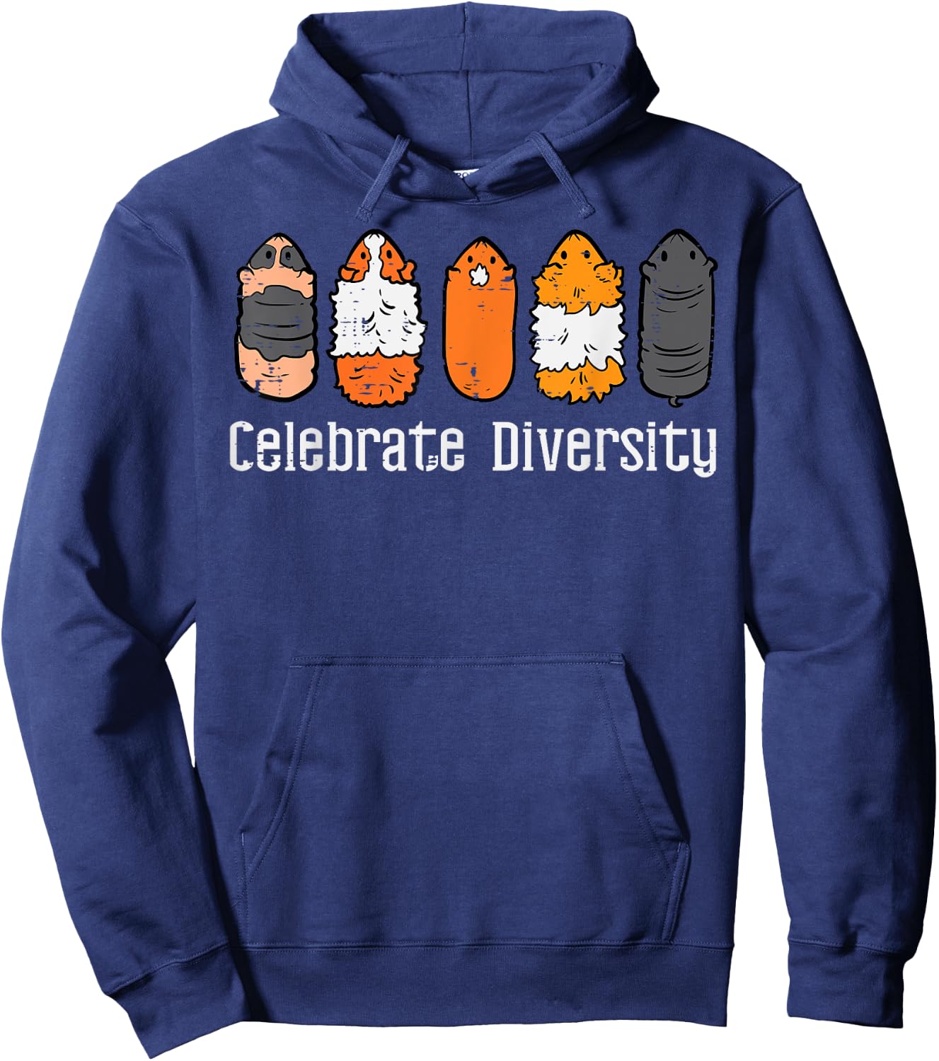 Guinea Pig Breeds Celebrate Diversity Cavy Men Women Kids Hoodie - Hoodie | Navy