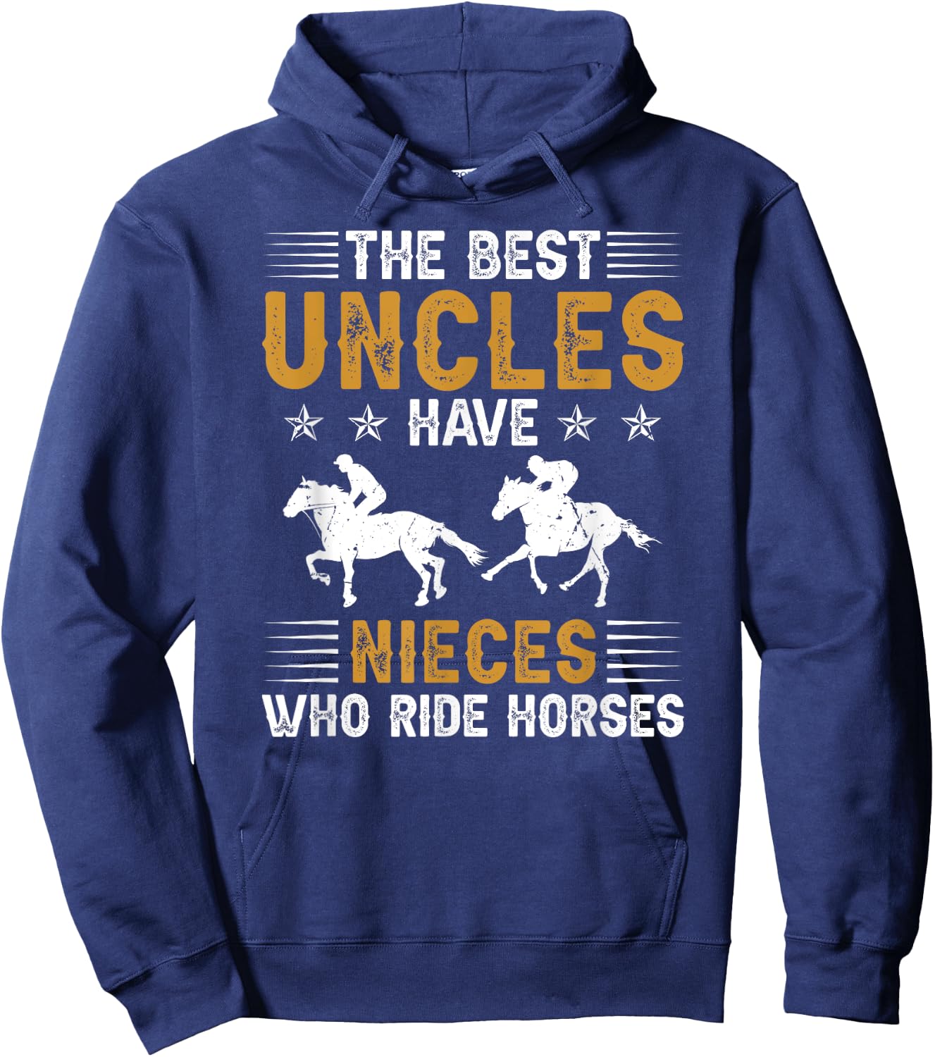 The Best Uncles Horse Show Uncle Equestrian Uncle Hoodie - Hoodie | Navy