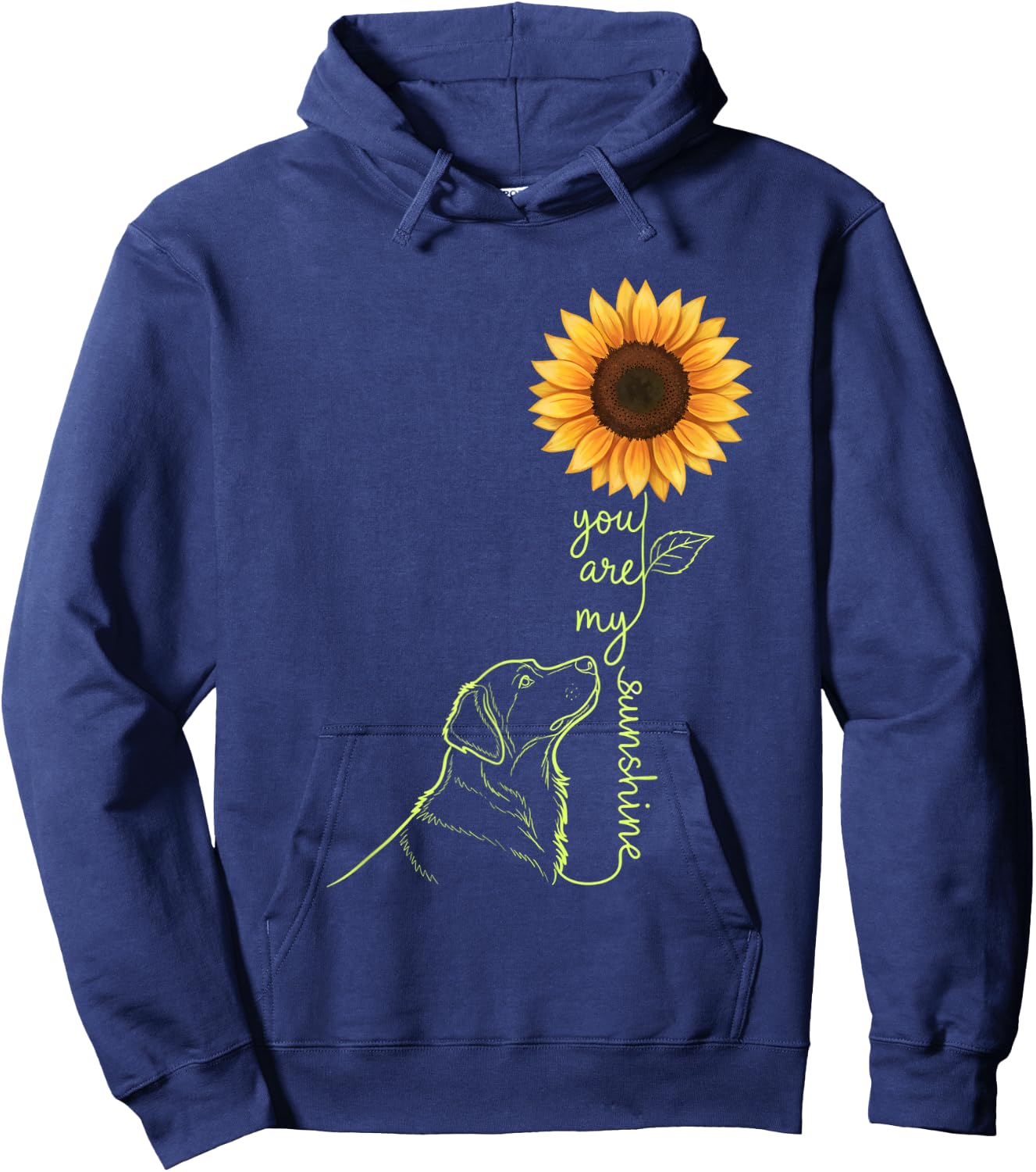 Cat You are My Sunshine Sunflower Cat Lover Design Hoodie - Hoodie | Navy