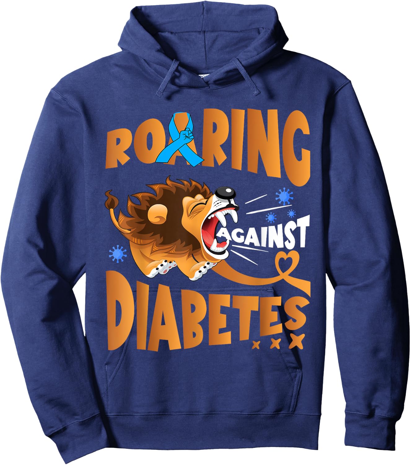 Diabetes Awareness Lion Insulin Diabetic Toddler Kids Hoodie - Hoodie | Navy