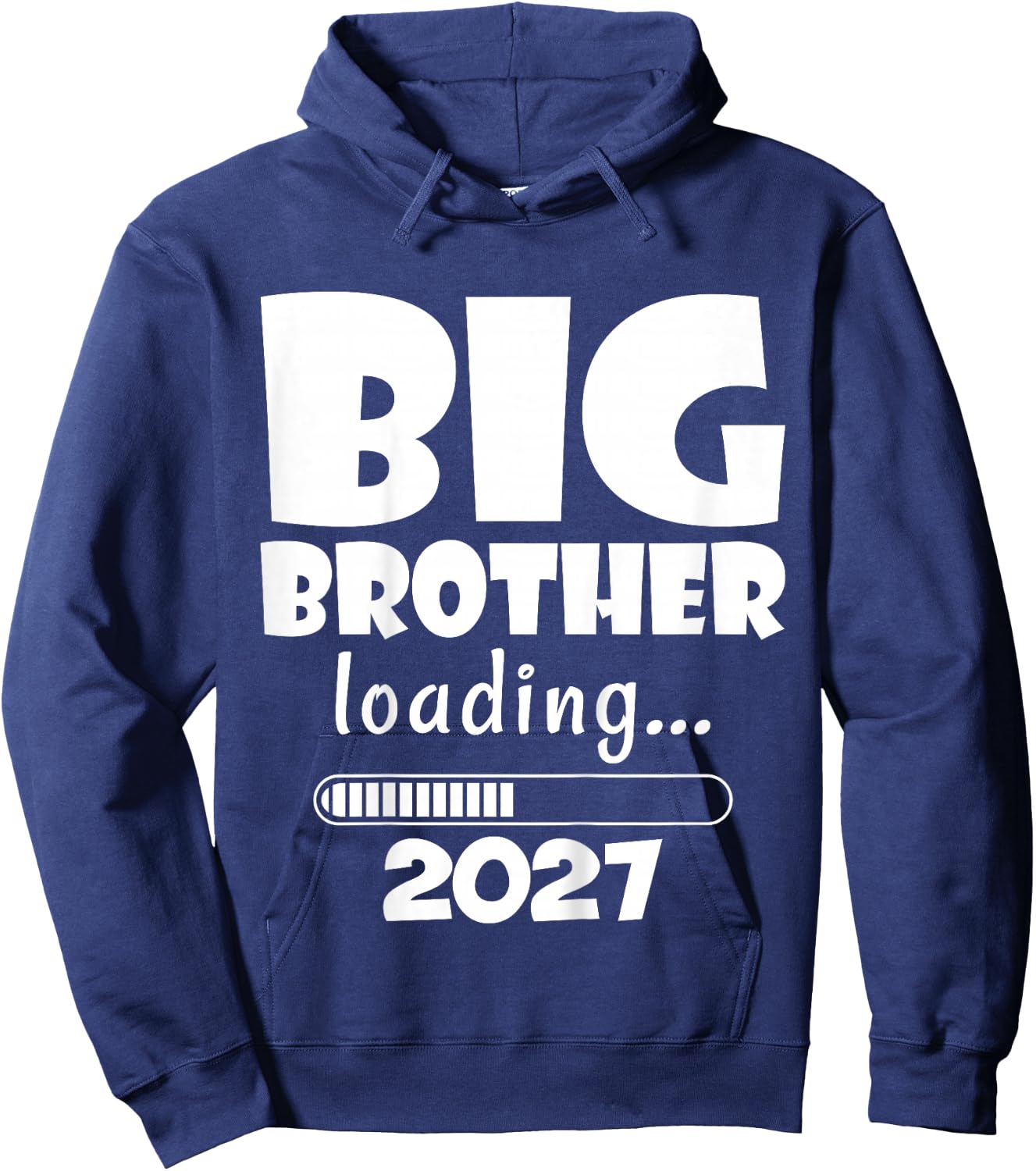 Kids Big Brother Loading 2027 Baby Announcement First Time Bro Hoodie - Hoodie | Navy