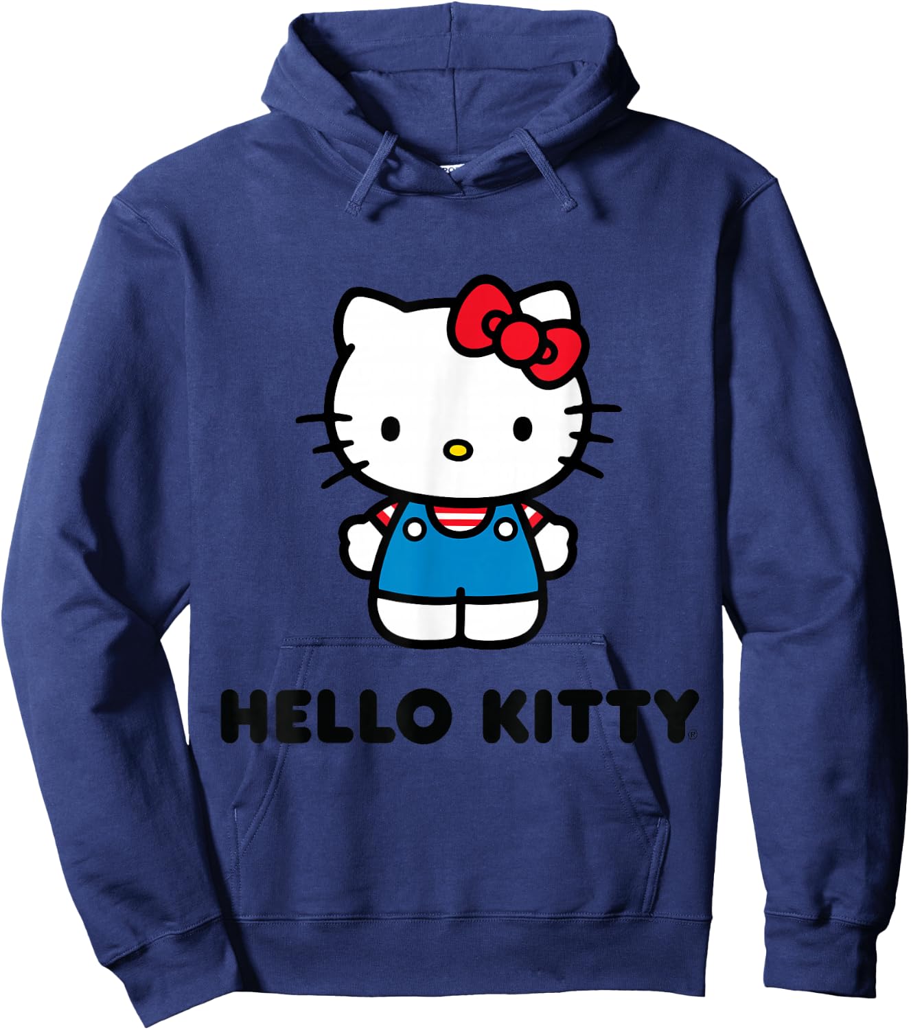 SANRIO Hello Kitty Character Front and Back , Grey Hoodie - Hoodie | Navy