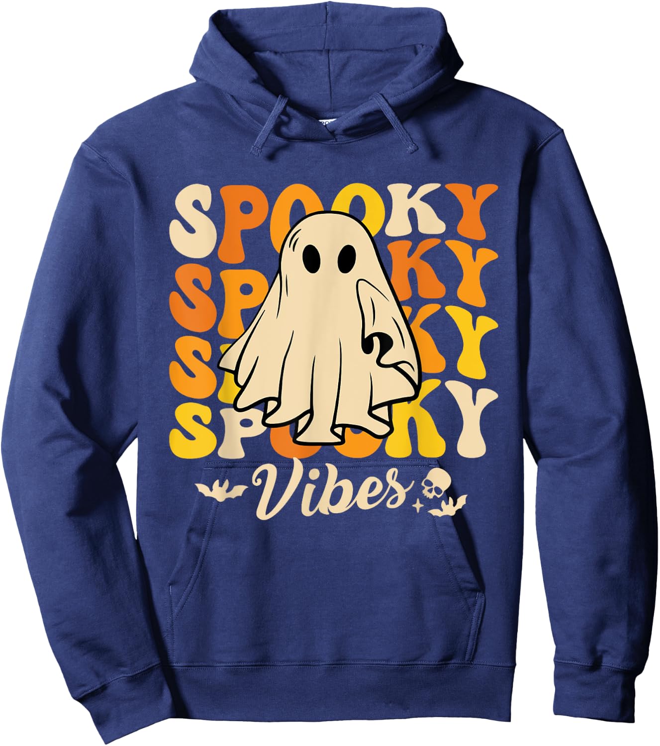 Spooky Vibes Funny Lazy Halloween Costume Outfit Hoodie - Hoodie | Navy
