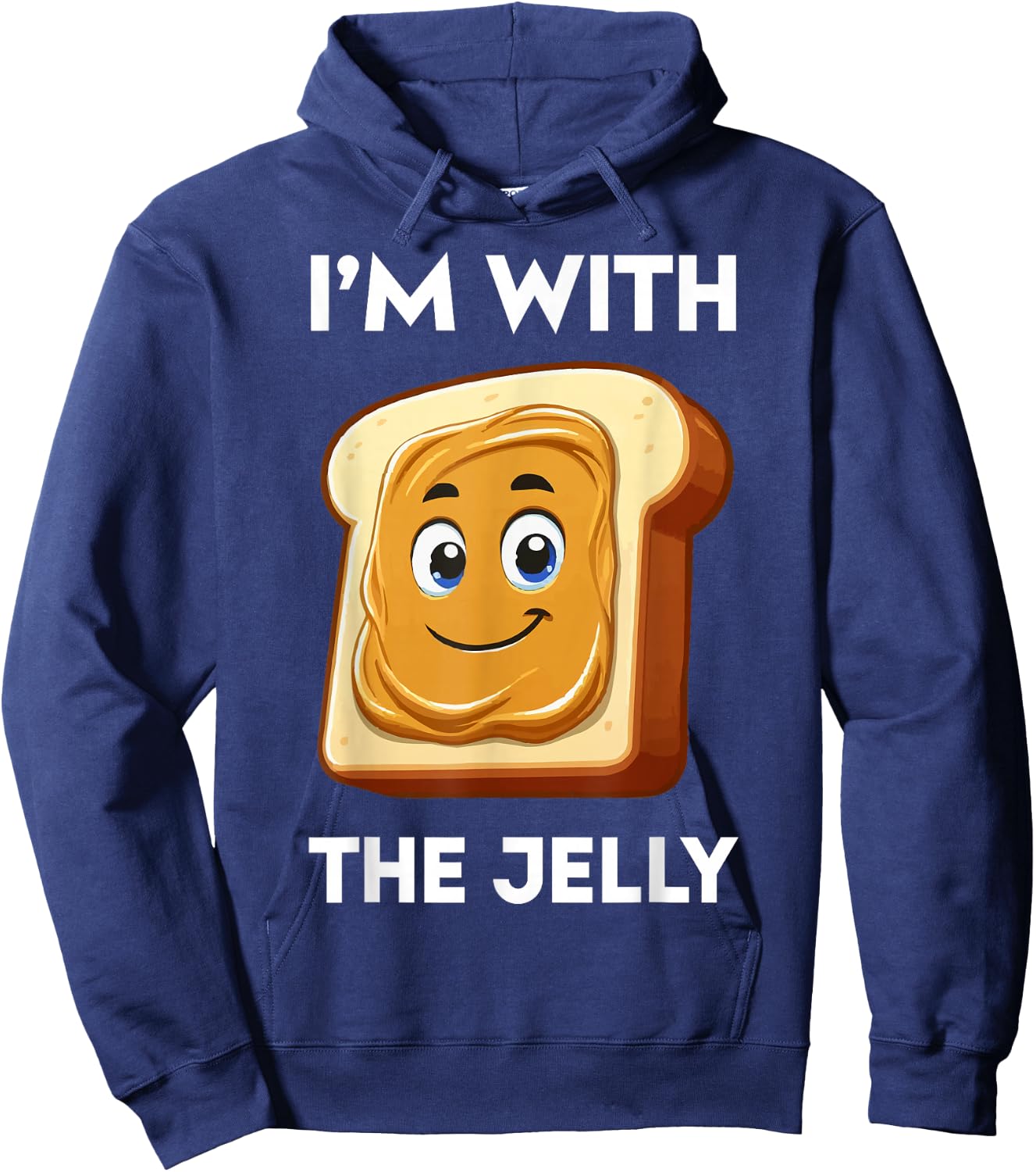 I'm with Jelly Just Married Couple Funny Honeymoon Hoodie - Hoodie | Navy