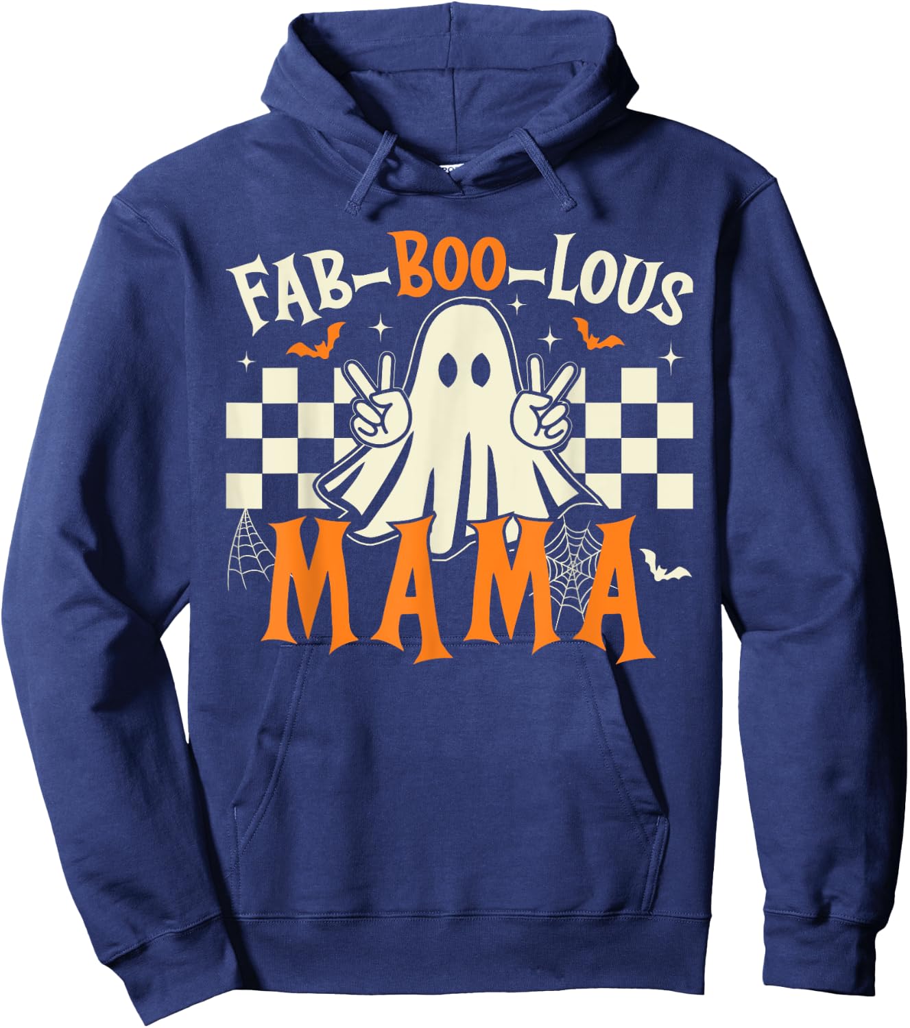 Fab Boo Lous Mama Retro Ghost Spooky Mama Halloween Costume Hoodie - Hoodie | Navy