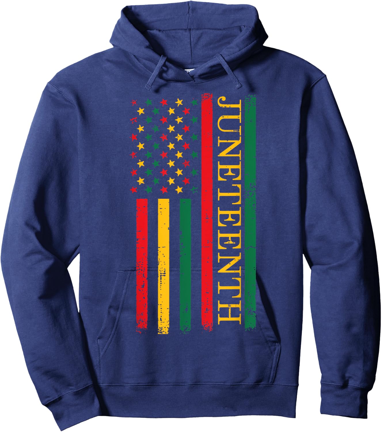 Juneteenth African American Flag Freedom 1865 Women Men Kids Hoodie - Hoodie | Navy