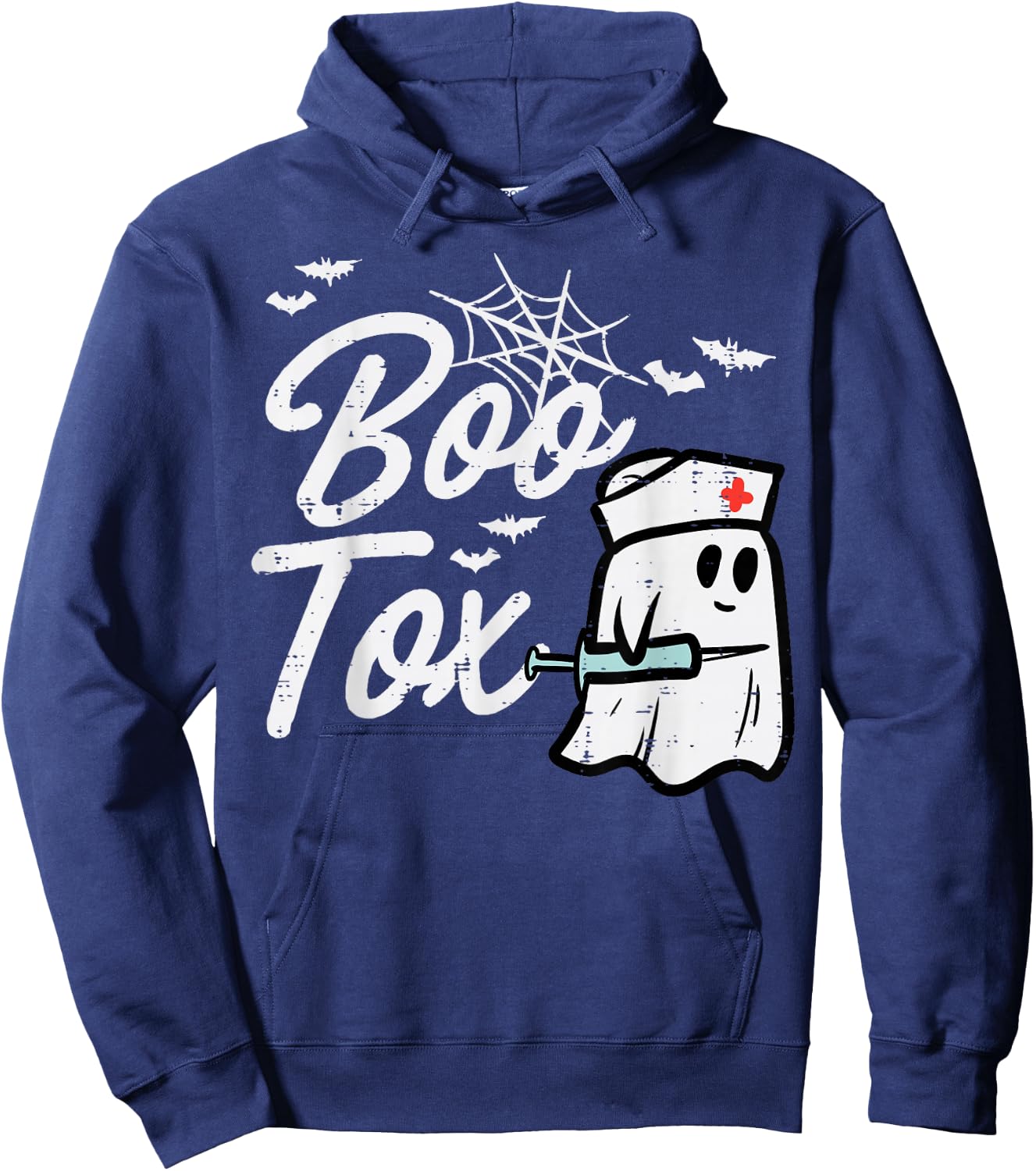 Halloween Nurse Boo Tox Botox Funny Costume Scrub Top Women Hoodie - Hoodie | Navy