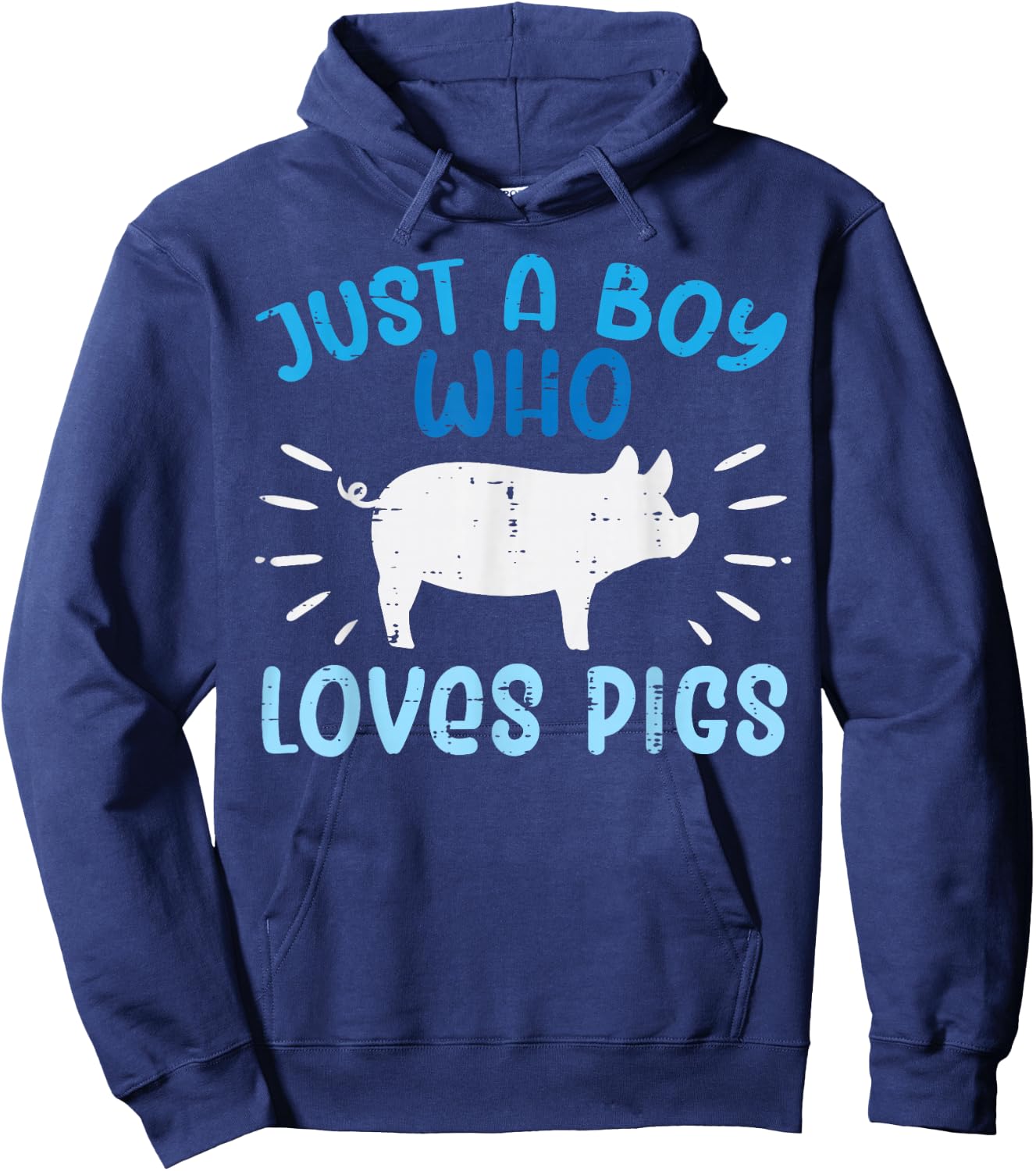 Just A Boy Who Loves Pigs Hog Farm Boys Kids Toddler Youth Hoodie - Hoodie | Navy
