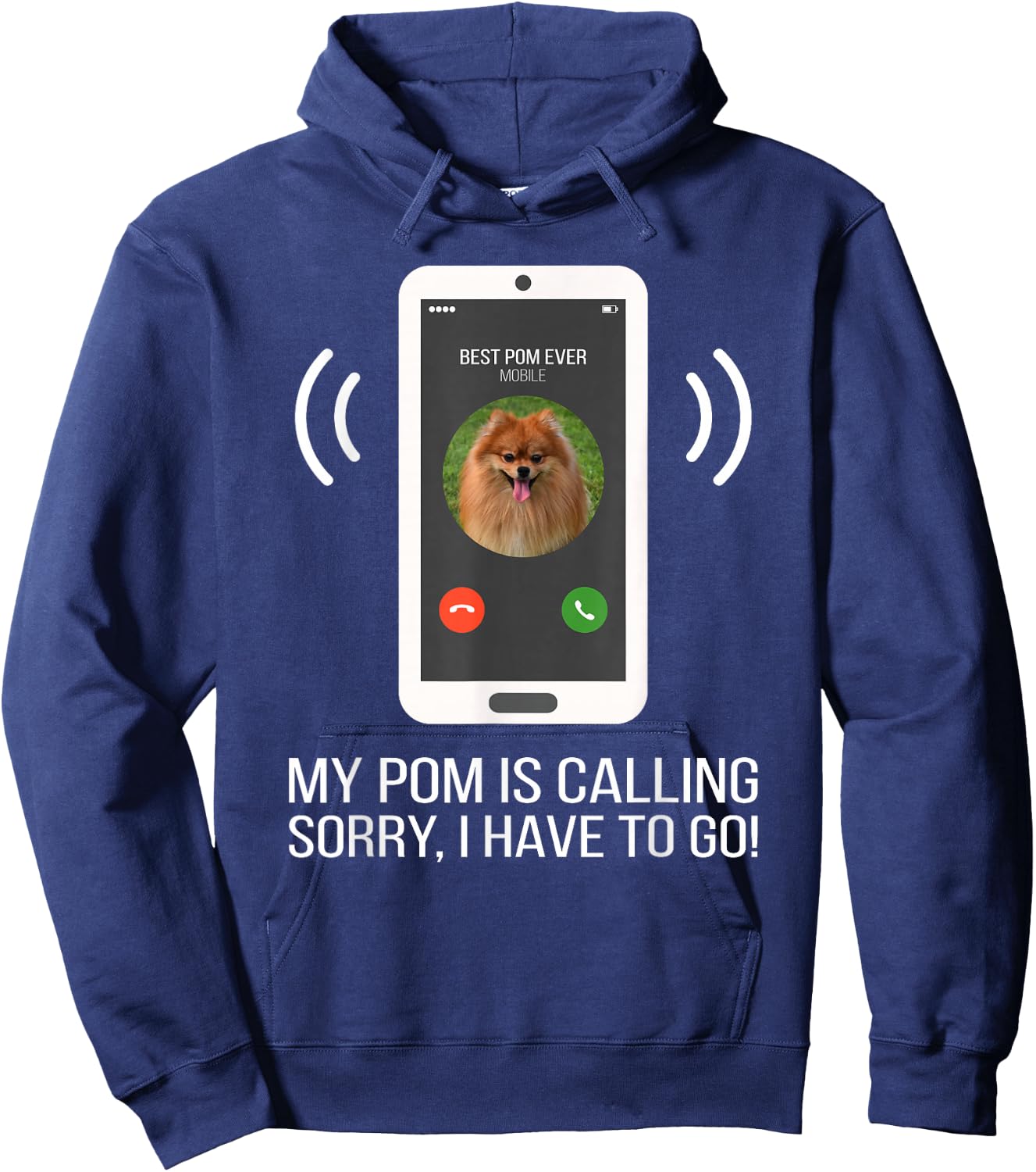 Funny Pomeranian Dog Hoodie - Hoodie | Navy