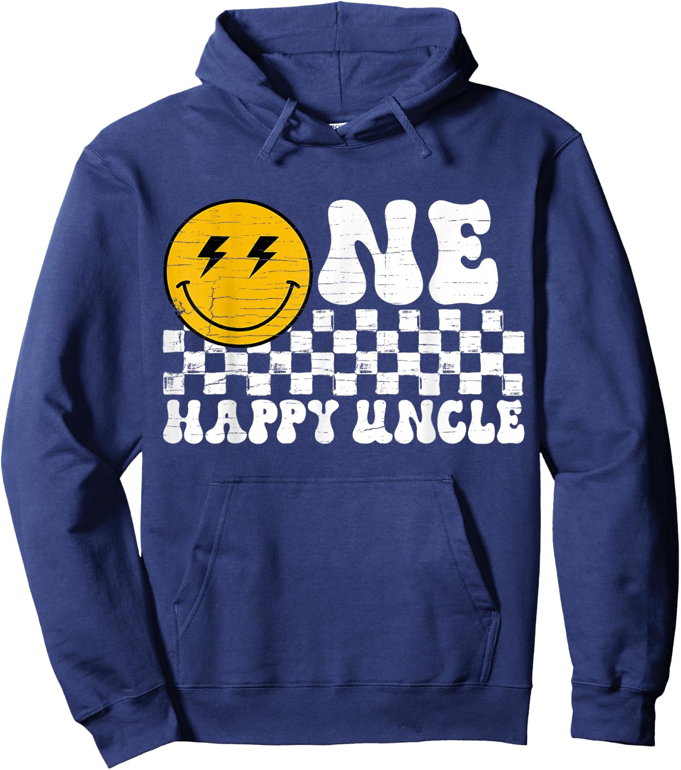 One Happy Dude Uncle 1st Birthday Family Matching Hoodie - Hoodie | Navy