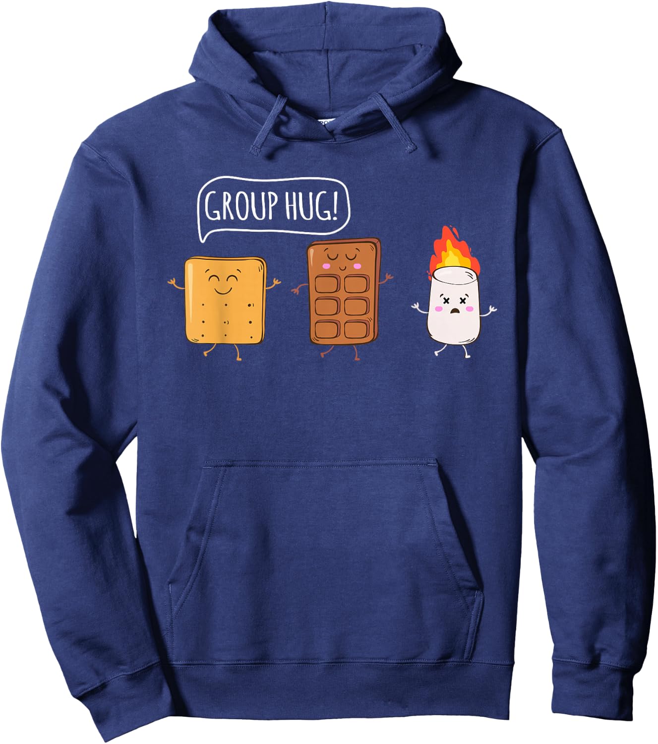 Funny Camping Roasting Bonfire Adventure Small Hoodie - Hoodie | Navy