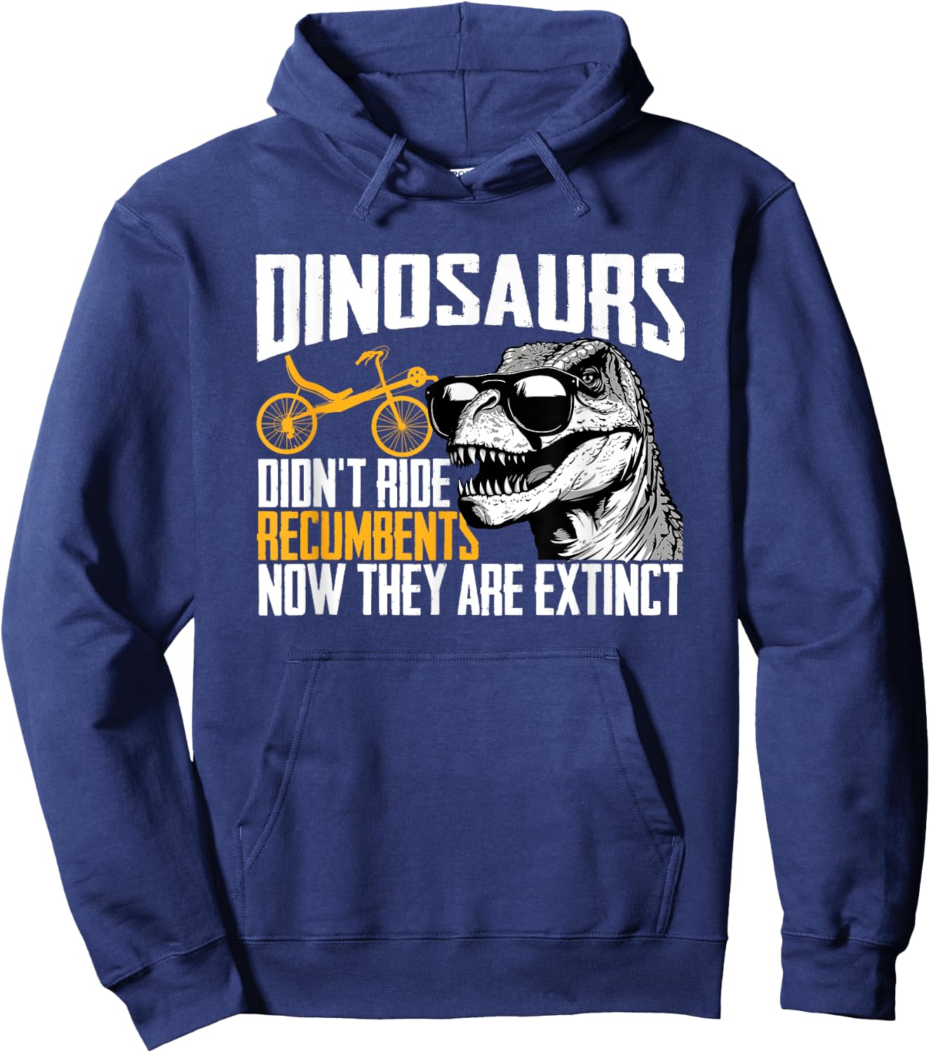Recumbent Trike Bicycle Bike Rider Funny Recumbent Bike Hoodie - Hoodie | Navy