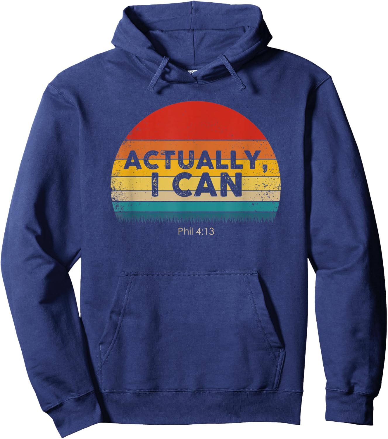 Funny Christian - Actually I Can - Gift Hoodie - Hoodie | Navy