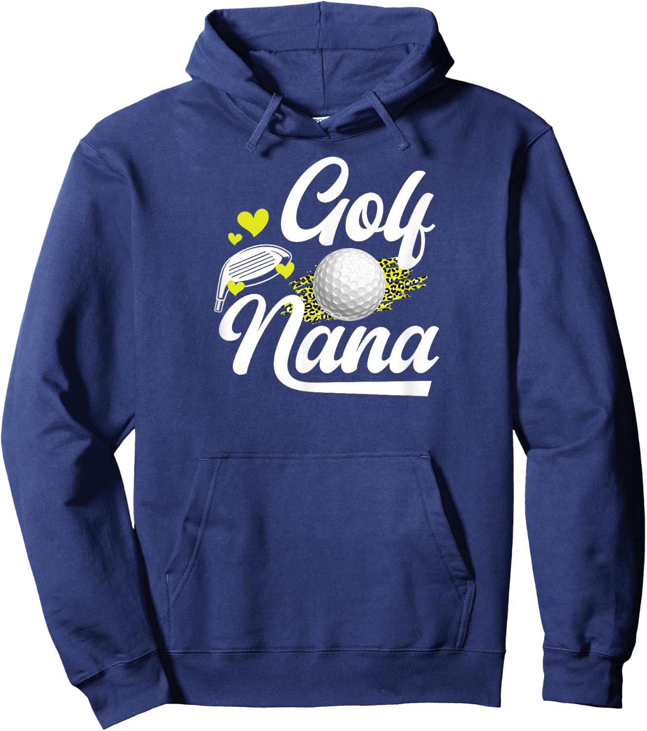 Golf Nana Leopard Golfer Nana Of A Golf Player Nana Hoodie - Hoodie | Navy