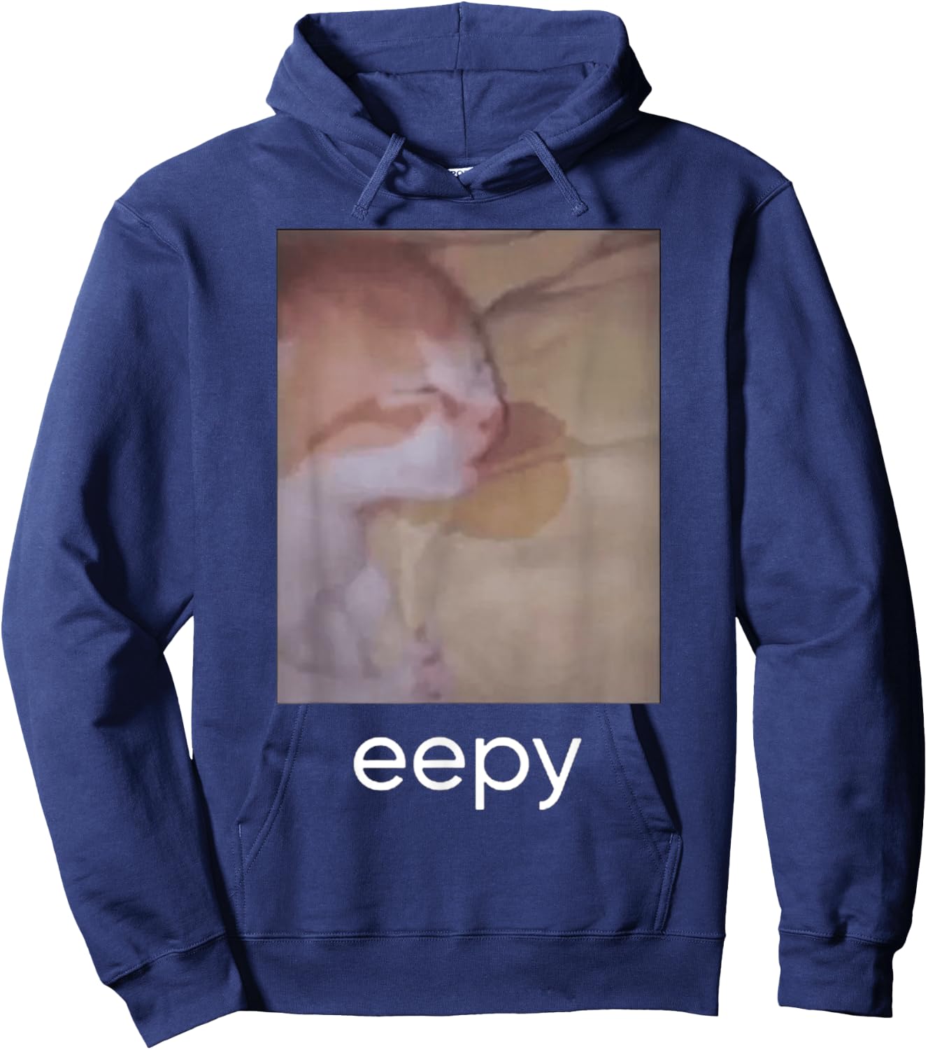 Eepy Cat Meme Hoodie - Hoodie | Navy