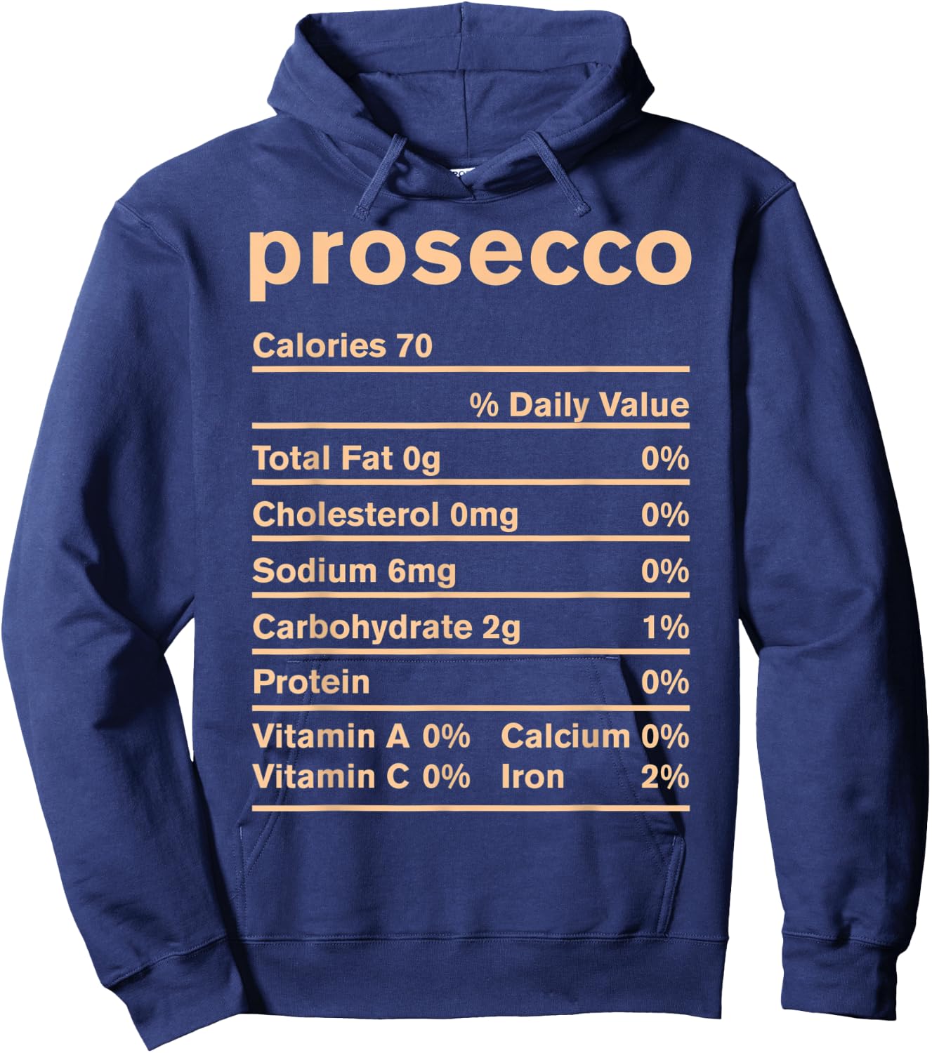 Prosecco Nutrition Thanksgiving Costume Gift Hoodie - Hoodie | Navy