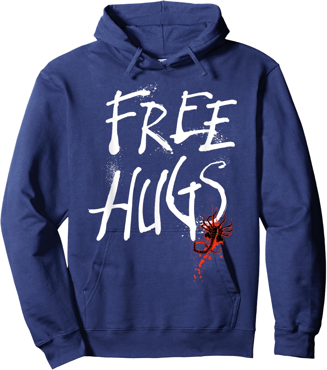 Alien: Romulus Xenomorph Facehugger Free Hugs Hoodie - Hoodie | Navy