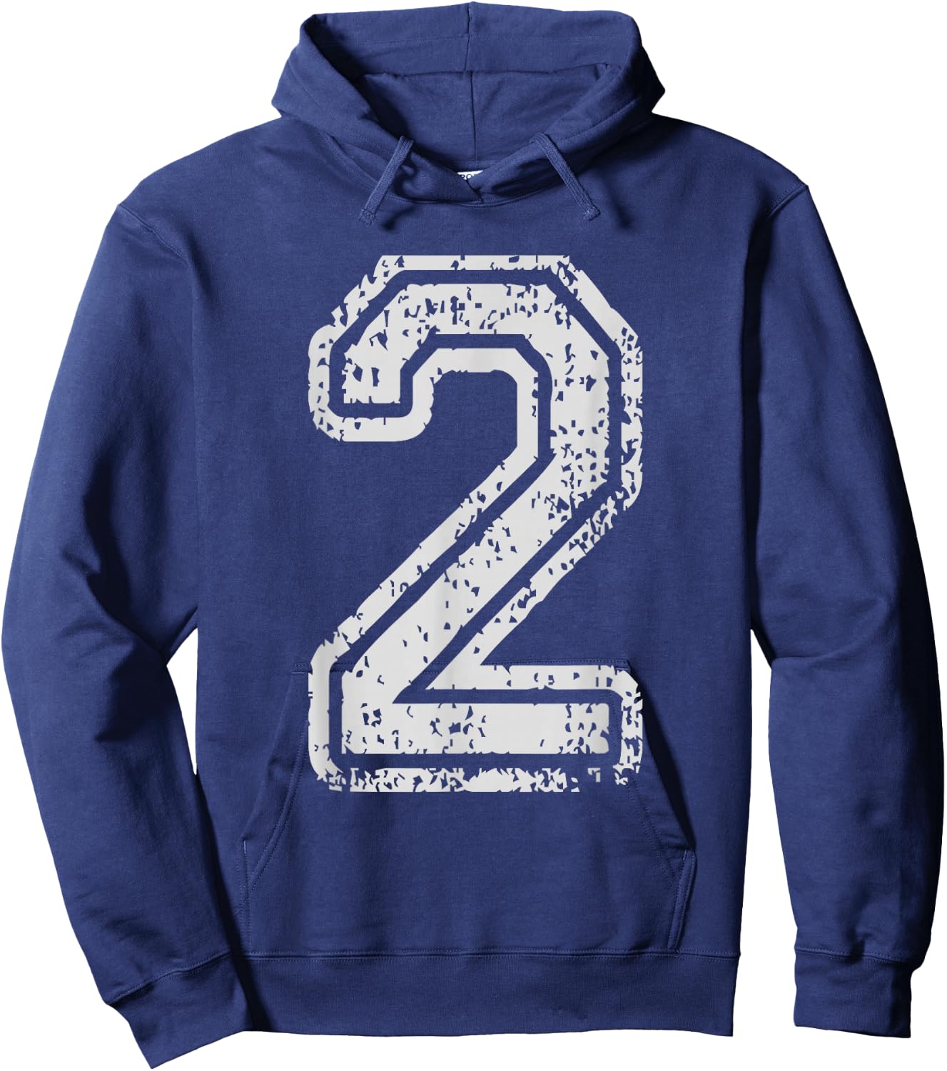 Team Jersey Uniforms Number 2 Two School Sports Birthdays Hoodie - Hoodie | Navy