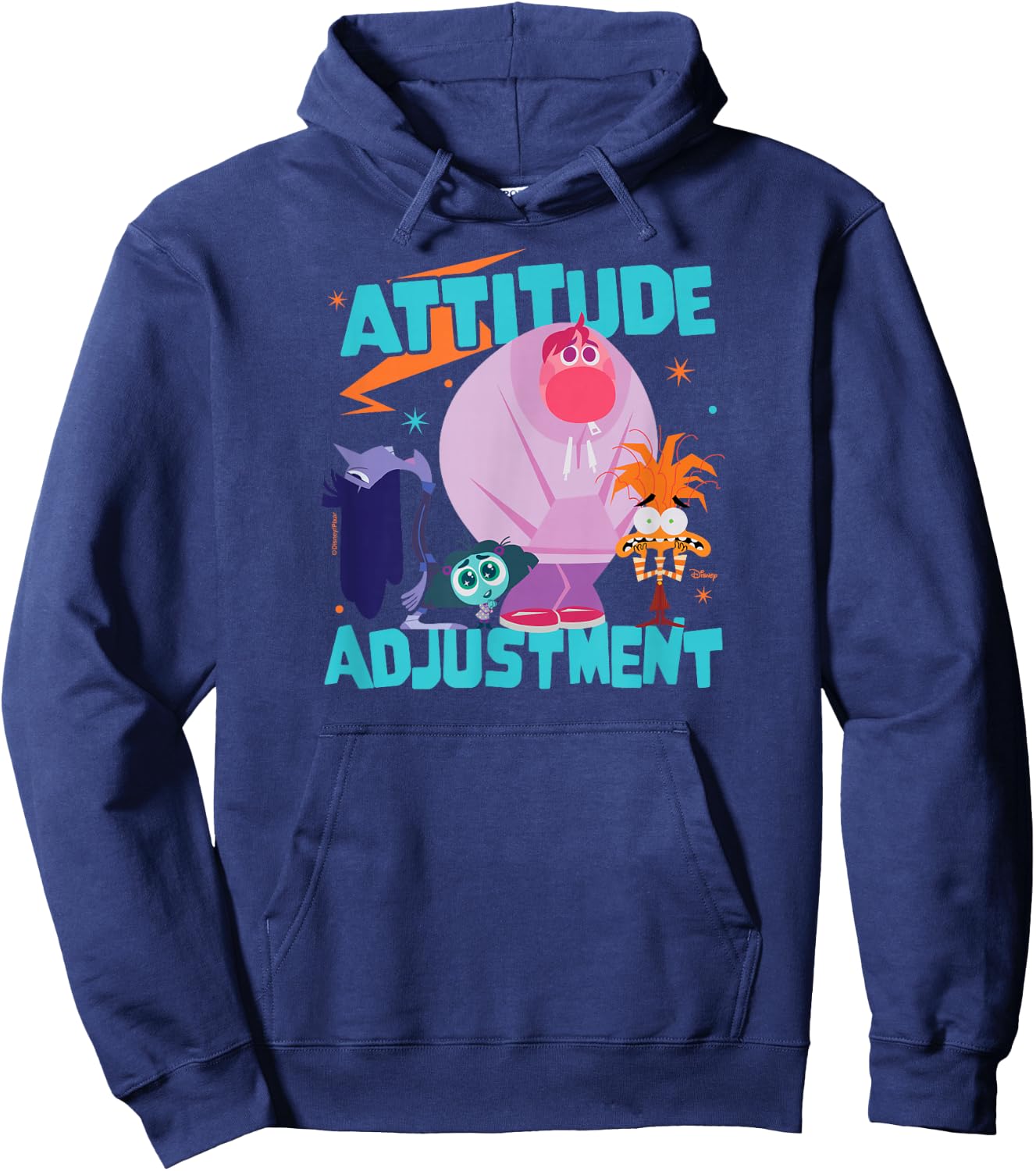 Inside Out 2 - Ennui Envy Embarrassment Anxiety Attitude Hoodie - Hoodie | Navy